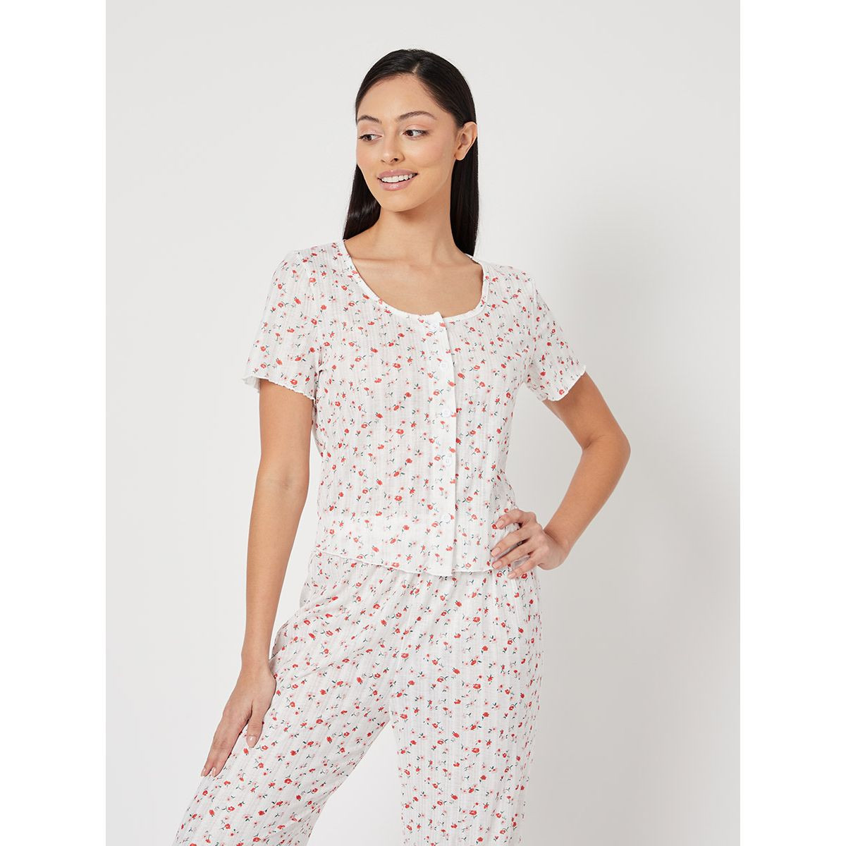 طقم من ( بلوزة + بنطال ) من ستايلي-women-clothing-nightwear-pyjamas-longsets-image-2