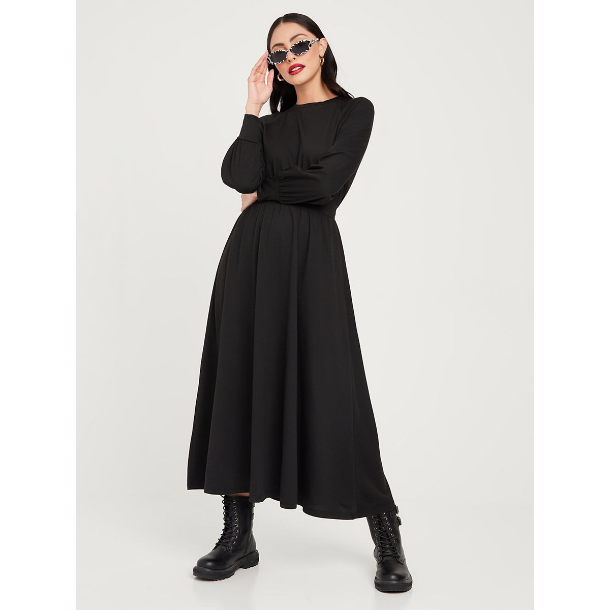 فستان طويل باكمام ريجلان من ستايلي-women-clothing-dresses-image-1