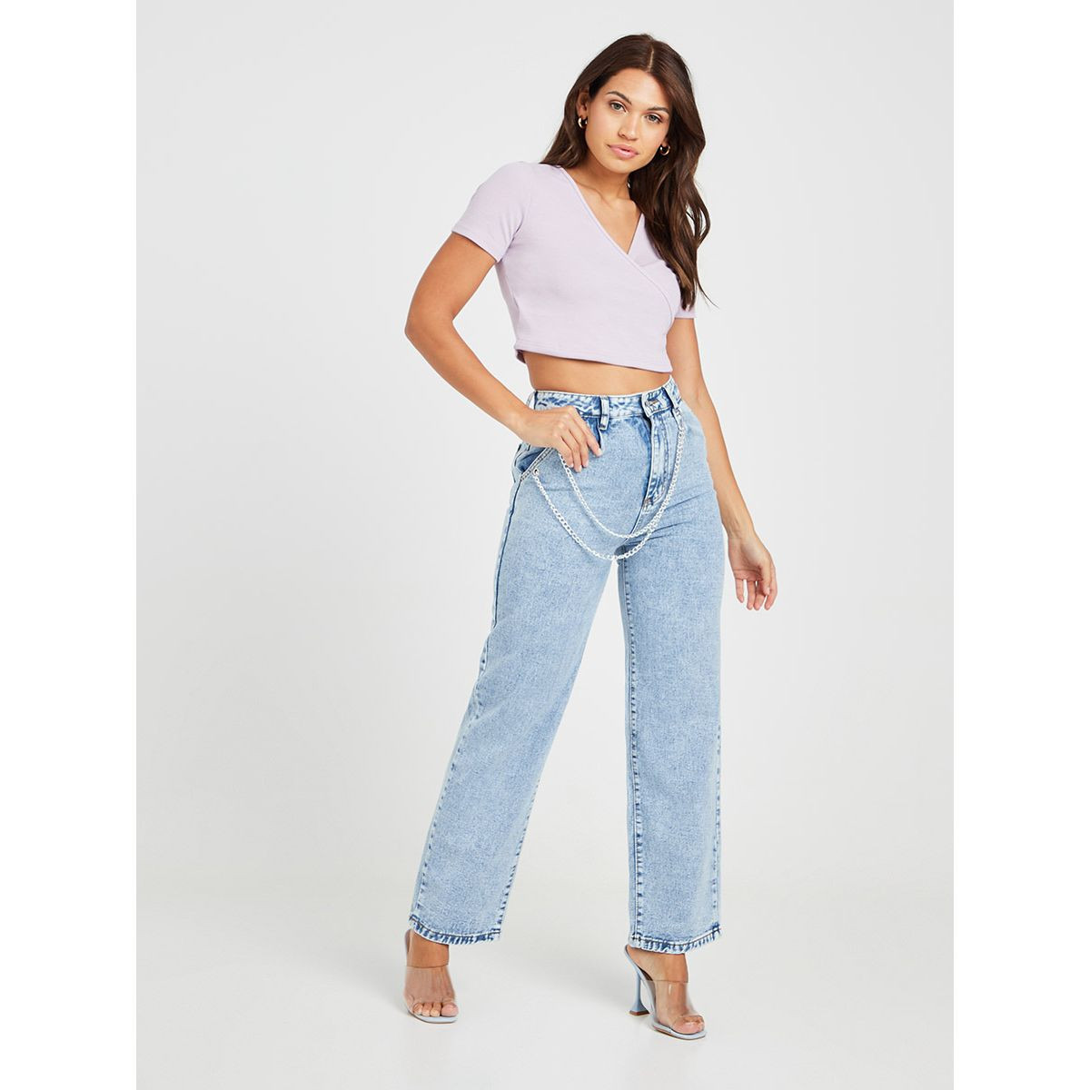 Styli High Waist Wide Leg Jeans with Chain Detail-women-clothing-bottoms-jeans-image-2