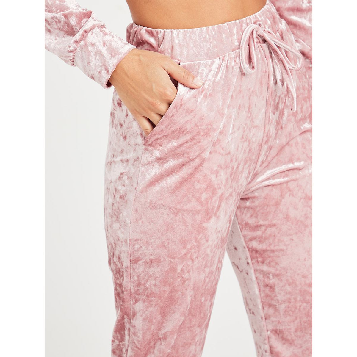 Styli Crushed Velvet Long Sleeves Top and Jogger Lounge Set-women-clothing-bottoms-joggers-image-6