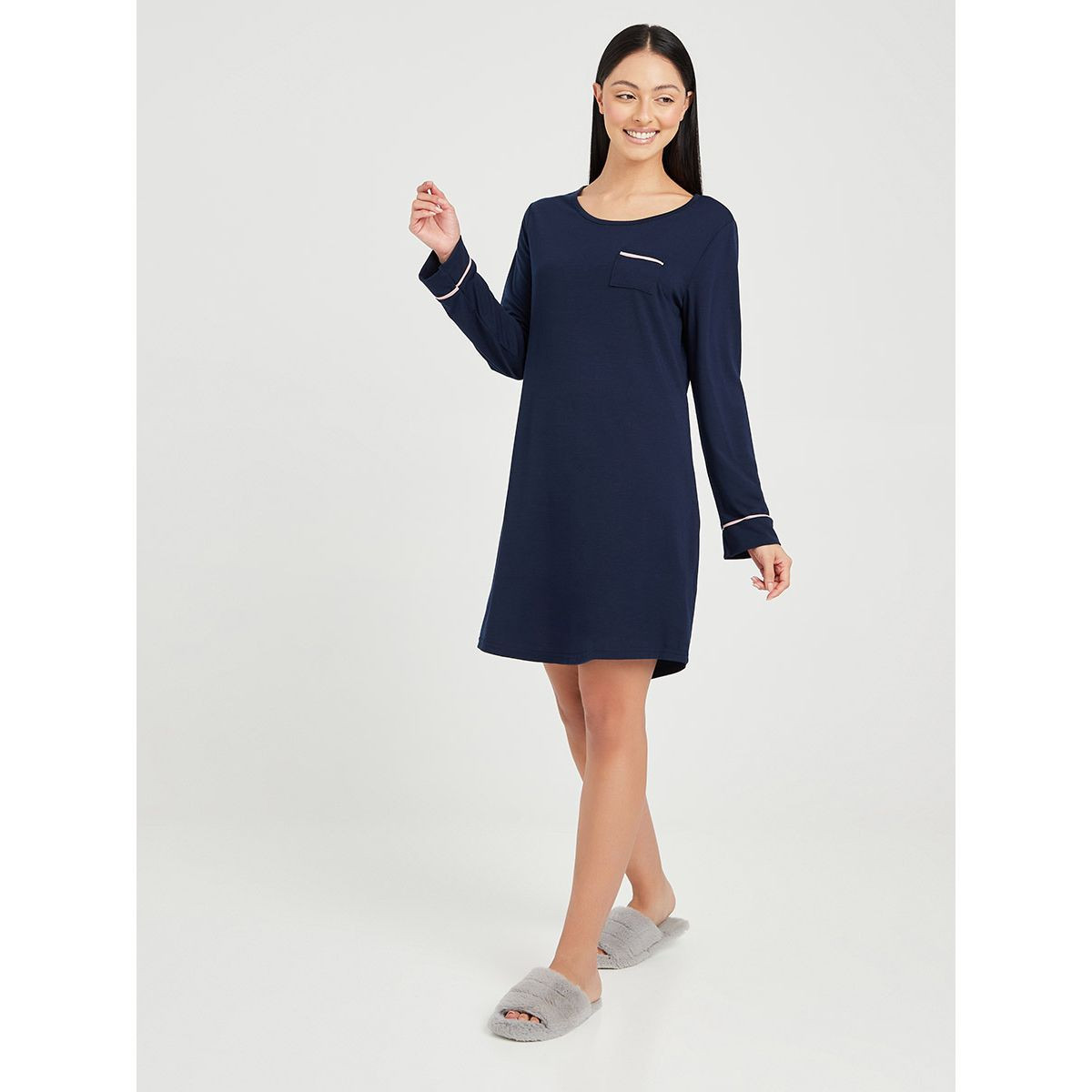 فستان باكمام طويلة من ستايلي-women-clothing-nightwear-nighties-image-2