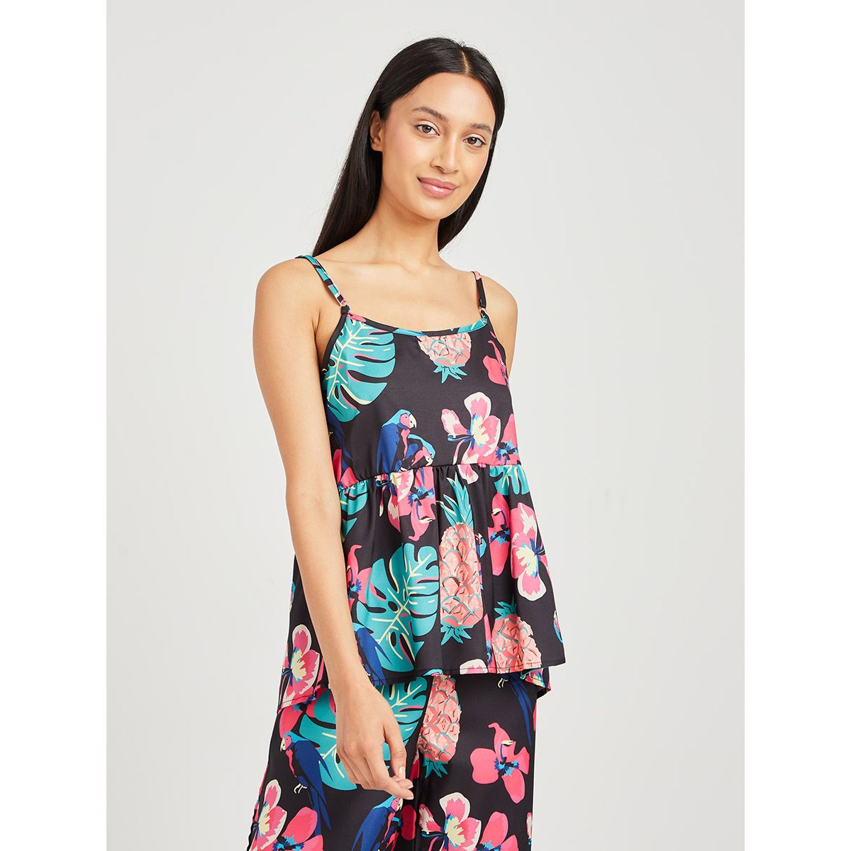 طقم من ( بلوزة + بنطال + روب ) من ستايلي-women-clothing-nightwear-pyjamas-longsets-image-2