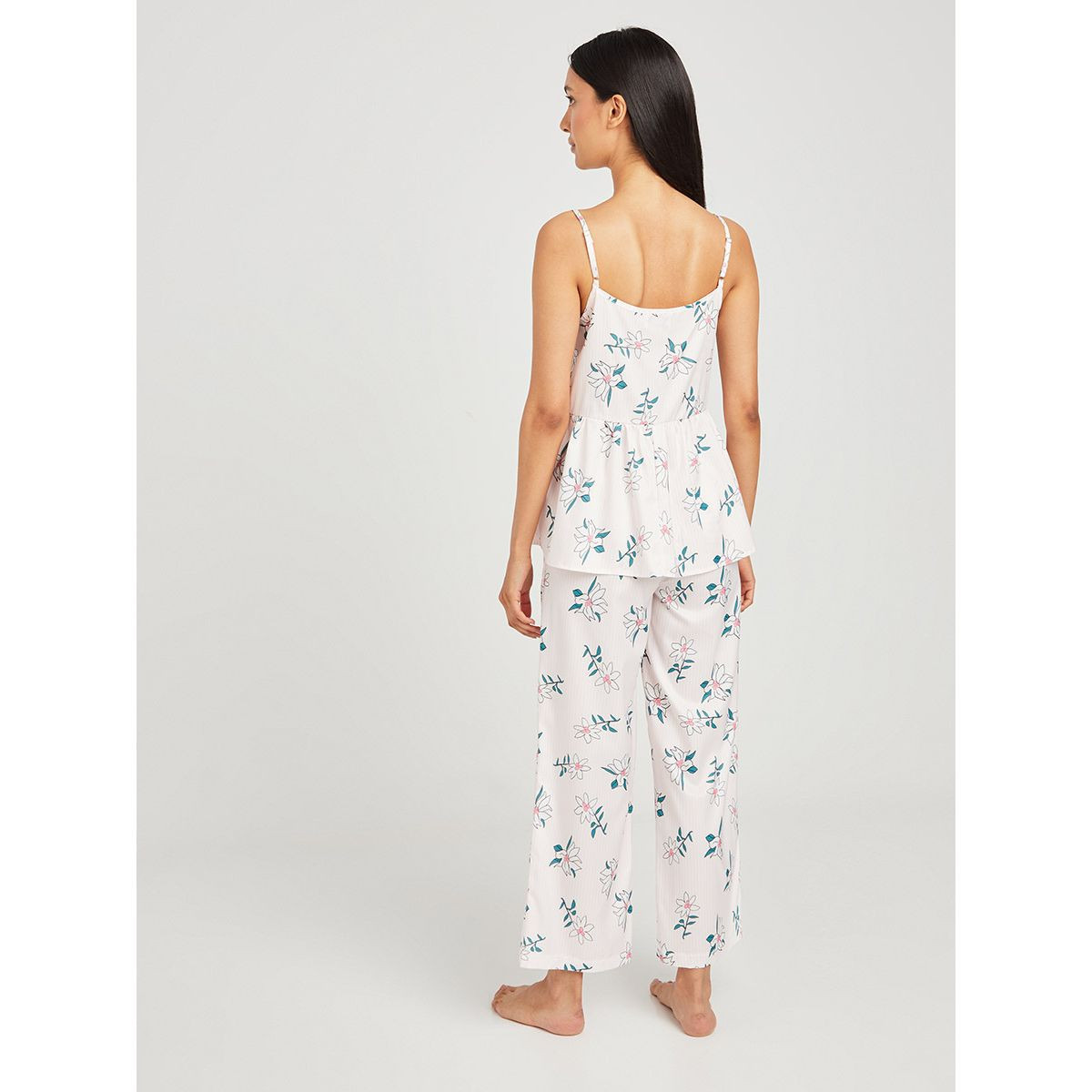Styli Pack of 3 - Floral Cami Trouser and Robe Set-women-clothing-nightwear-pyjamas-longsets-image-7