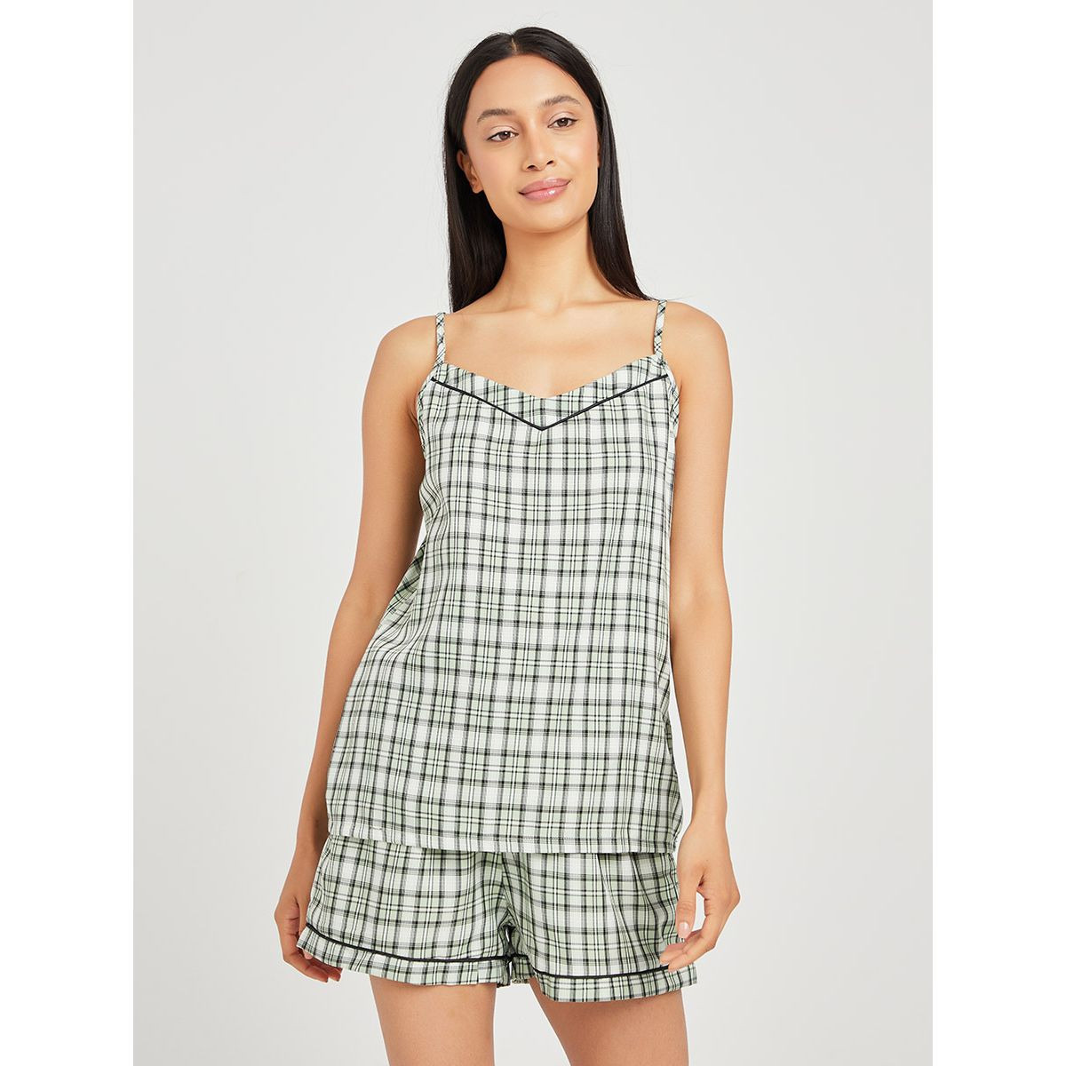 طقم من ( بلوزة + شورت ) من ستايلي-women-clothing-nightwear-pyjamas-longsets-image-2