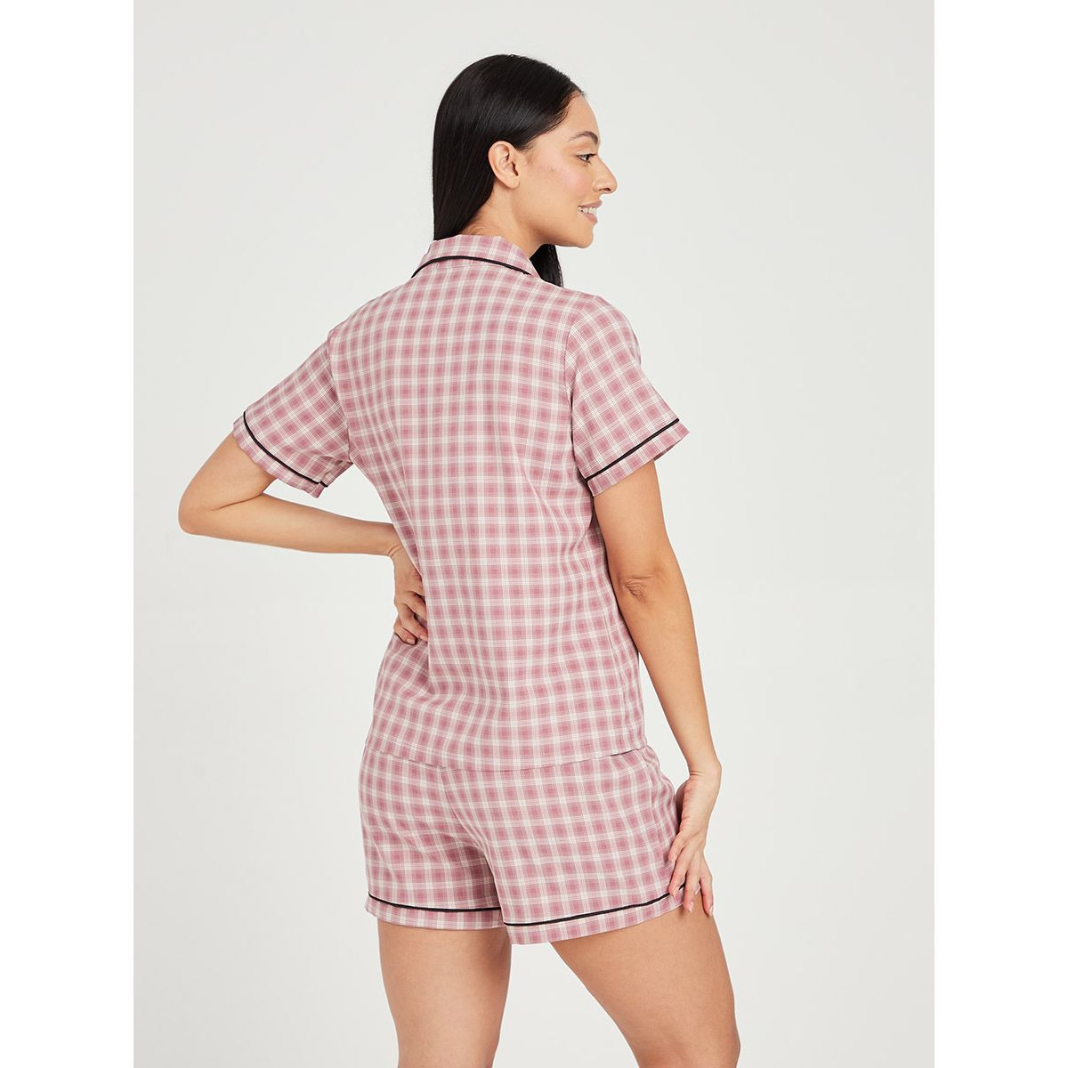طقم من ( قميص + شورت ) من ستايلي-women-clothing-nightwear-pyjamas-longsets-image-4