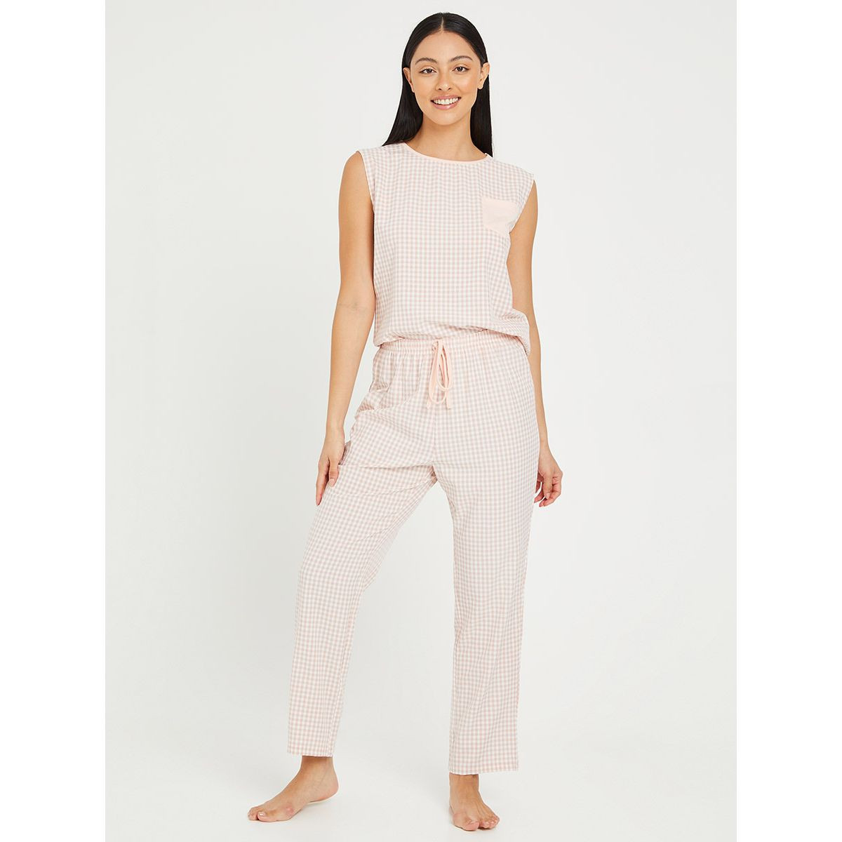 طقم من 3 ( بلوزة + بنطال + روب ) من ستايلي-women-clothing-nightwear-pyjamas-longsets-image-4
