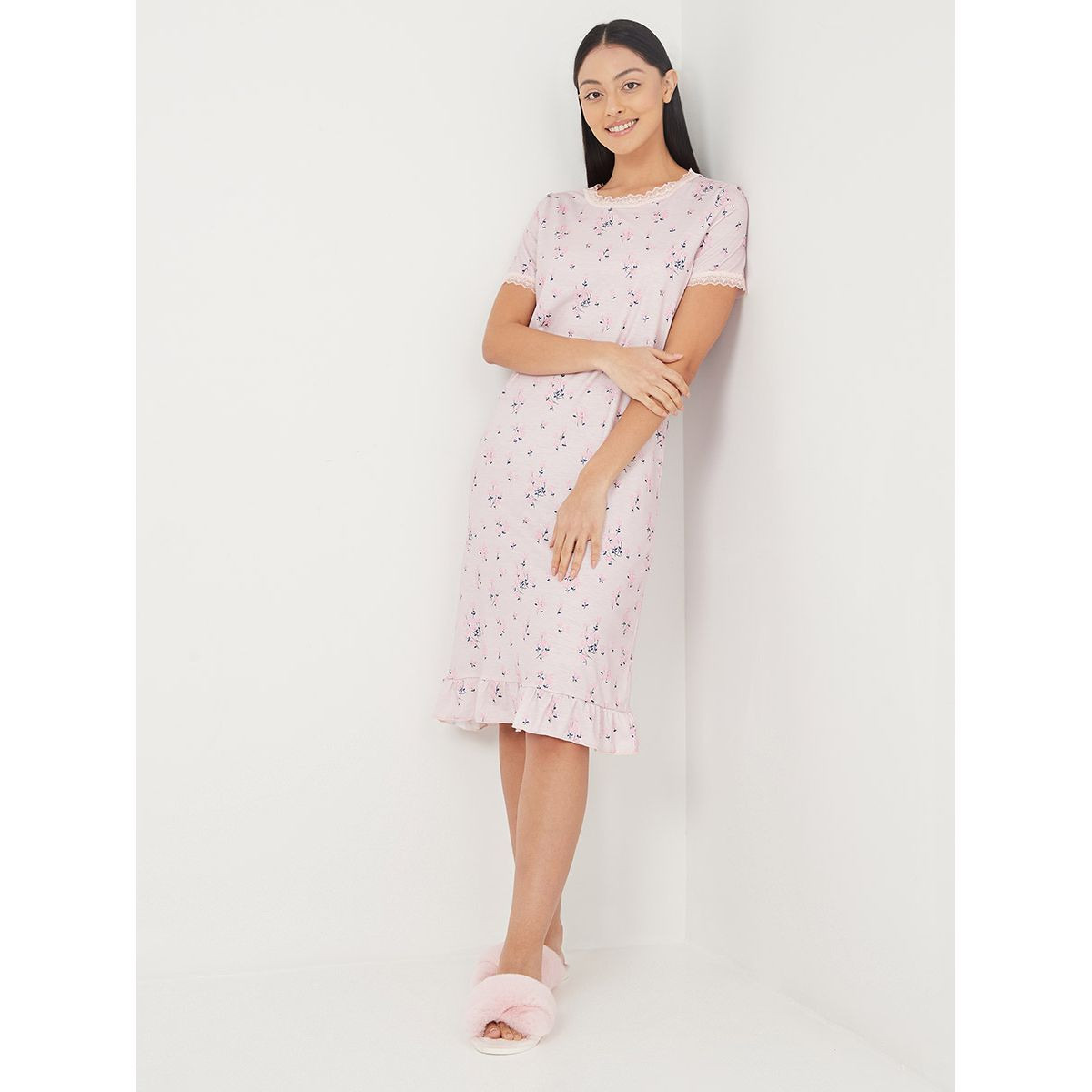 فستان مطبع بزهور من ستايلي-women-clothing-nightwear-nighties-image-1