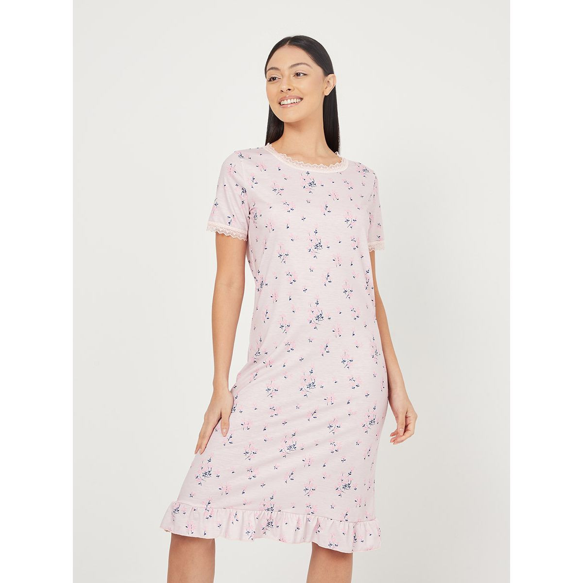 فستان مطبع بزهور من ستايلي-women-clothing-nightwear-nighties-image-2