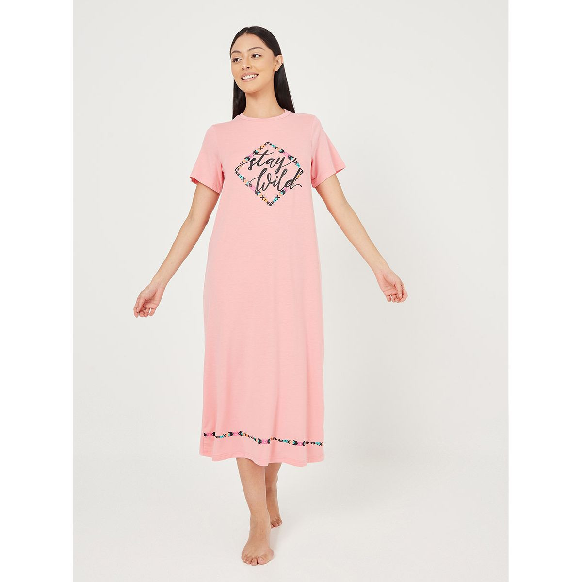 فستان باكمام قصيرة من ستايلي-women-clothing-nightwear-nighties-image-1