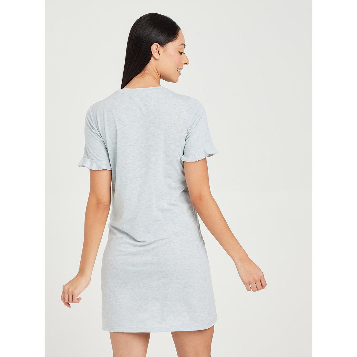 فستان باكمام قصيرة وكشكش من ستايلي-women-clothing-nightwear-nighties-image-5