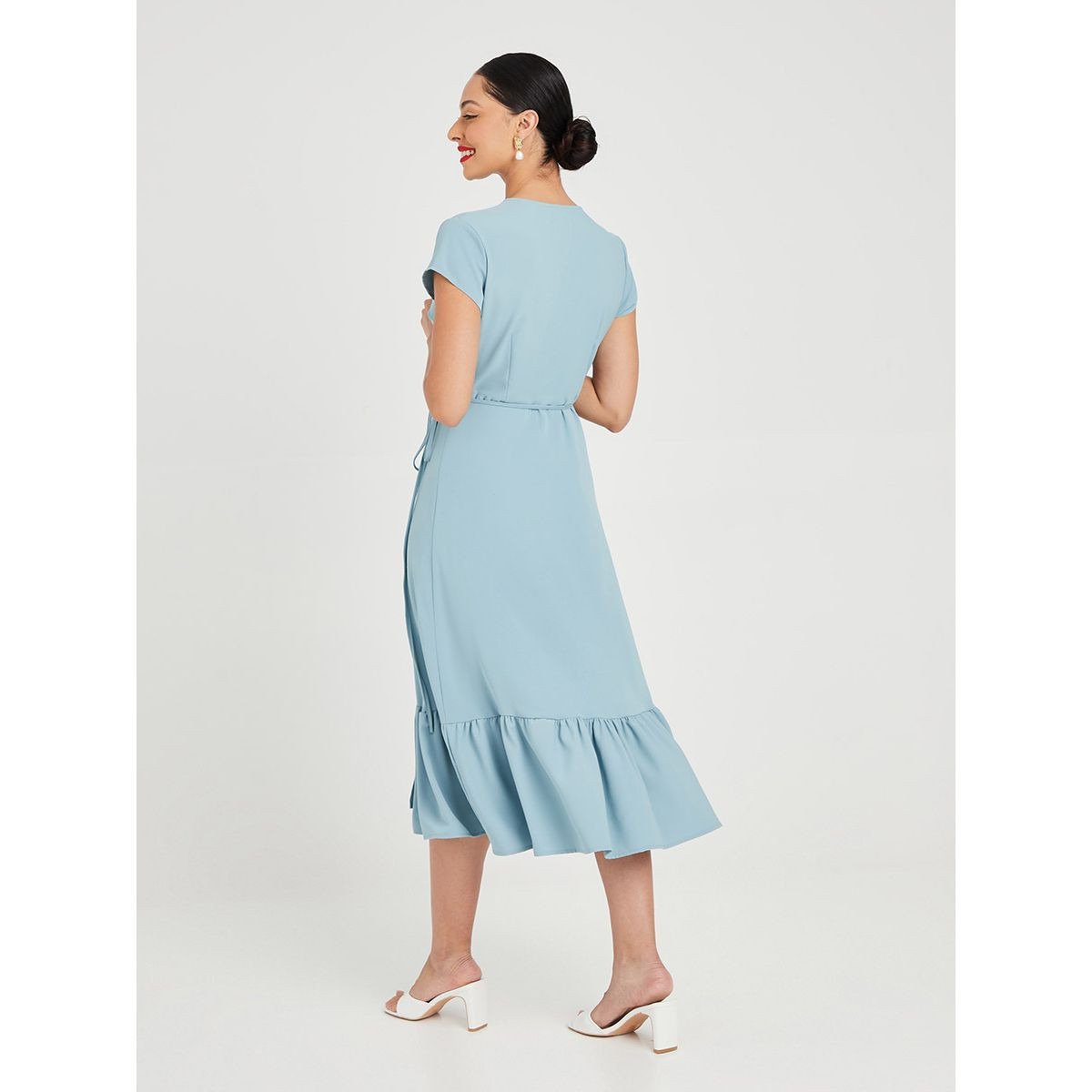 فستان ميدي بنمط لف من ستايلي-women-clothing-dresses-image-4