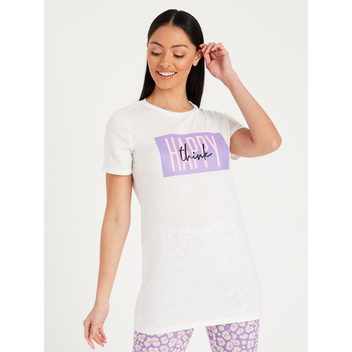 طقم بيجاما من ( ليقنز + تيشيرت ) من ستايلي-women-clothing-nightwear-pyjamas-longsets-image-2