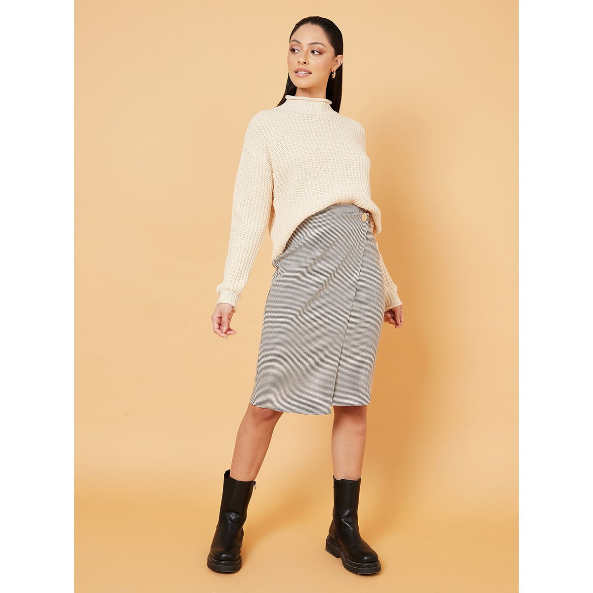 تنورة بحواف غير متماثلة الطول-women-clothing-bottoms-skirts-image-2