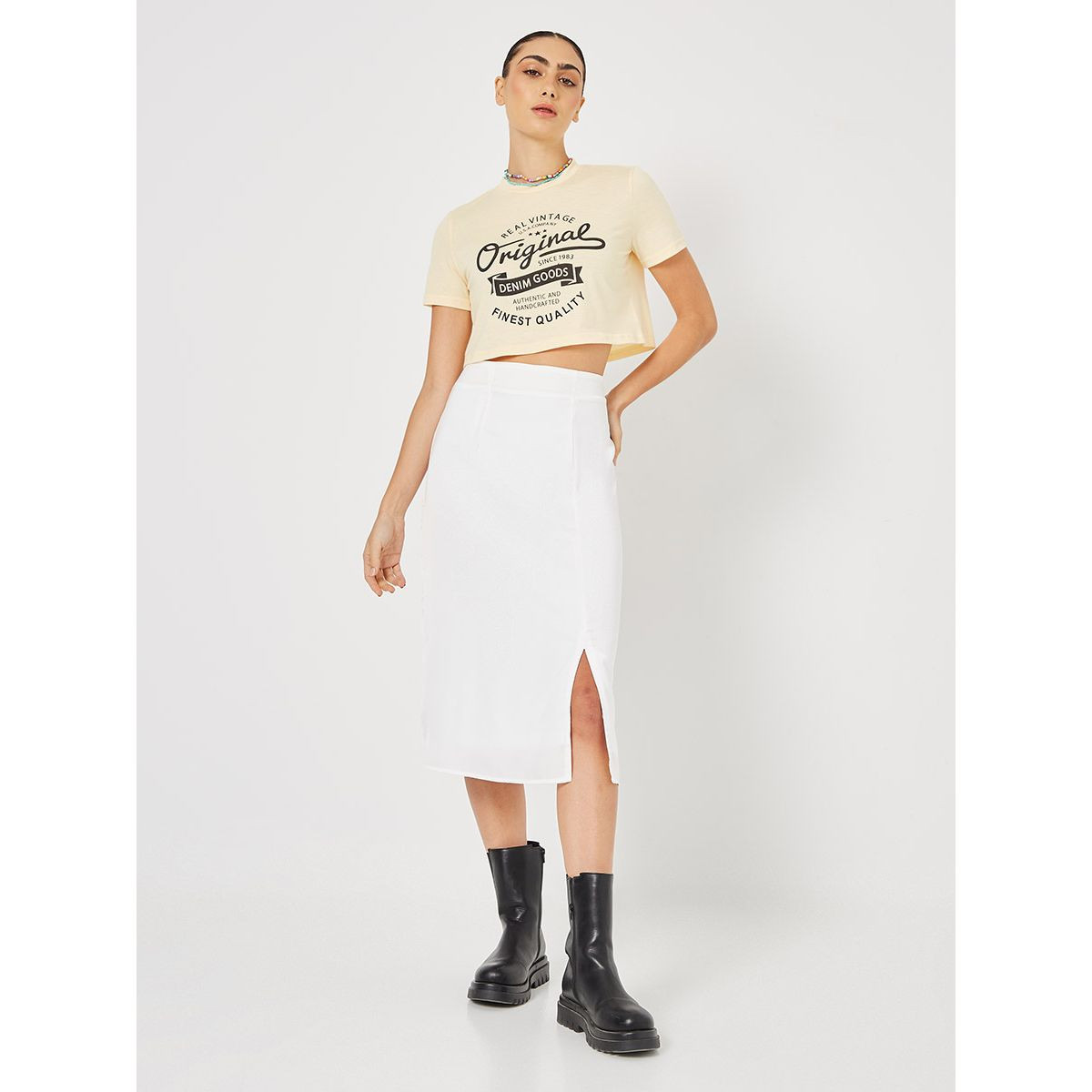 Styli Front Slit Detail Woven Midi Skirt-women-clothing-bottoms-skirts-image-2