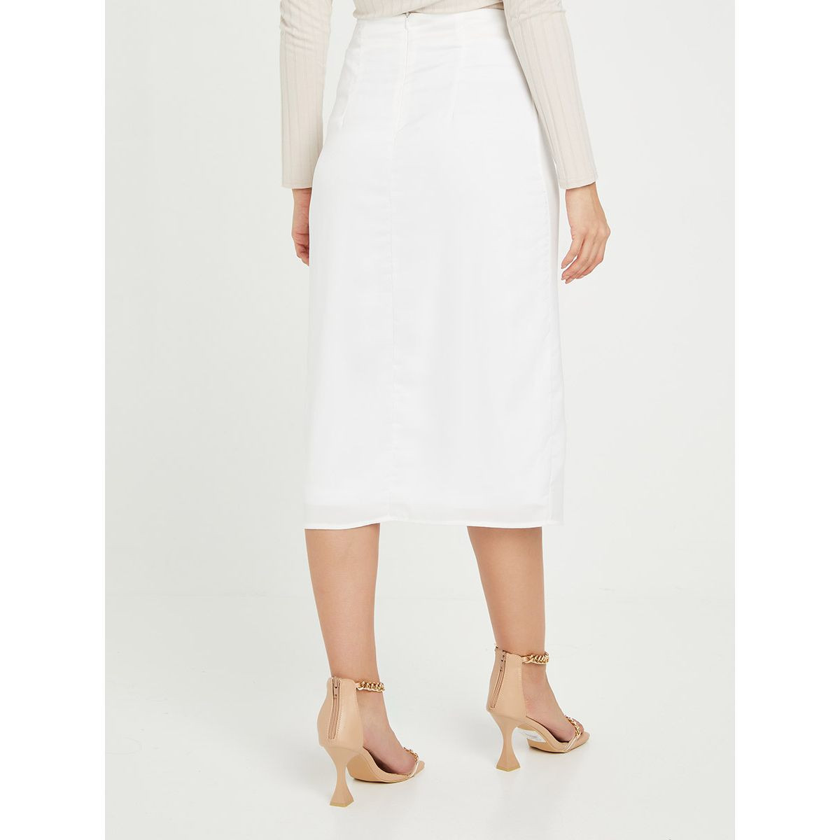 Styli Front Slit Detail Woven Midi Skirt-women-clothing-bottoms-skirts-image-4