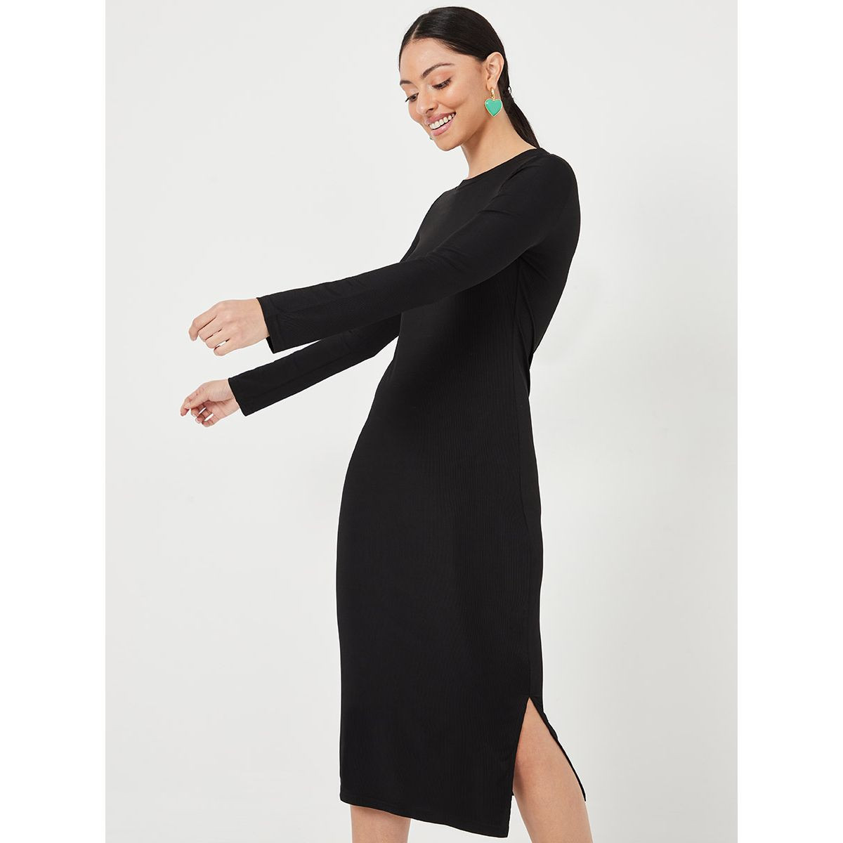 فستان ميدي باكمام طويلة من ستايلي-women-clothing-dresses-image-2