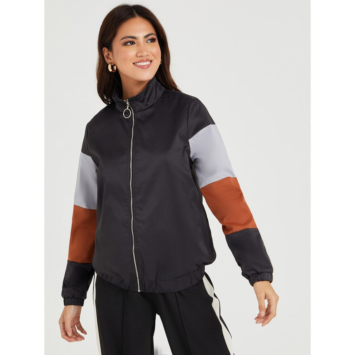 جاكيت بنمط كتل الالوان من ستايلي-women-clothing-coatsandjackets-jackets-image-1