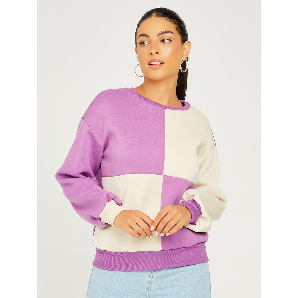 سويت شيرت باكمام طويلة من ستايلي-women-clothing-hoodiesandsweatshirts-sweatshirts-image-1