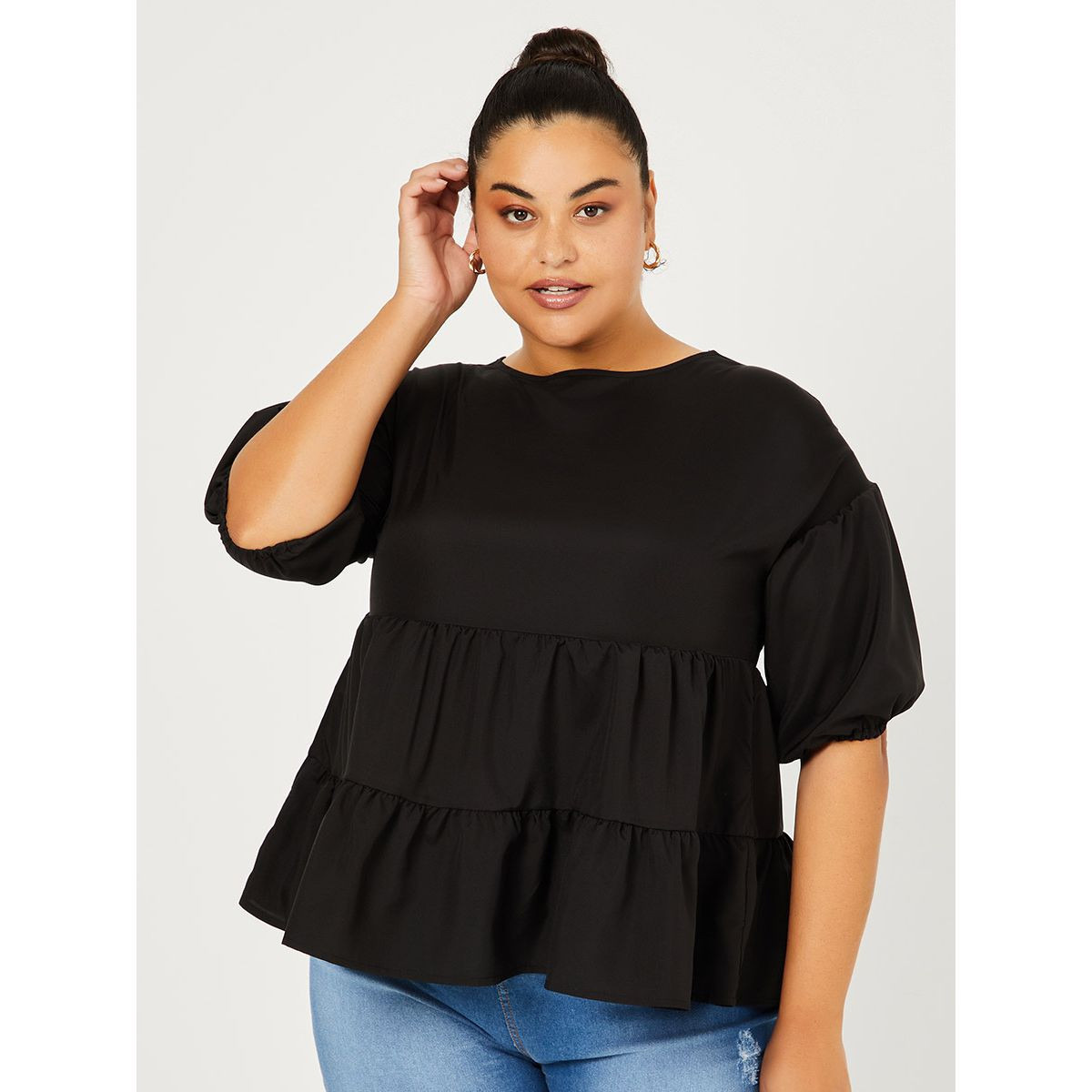 بلوزة باكمام قصيرة من ستايلي-women-clothing-shirtsandblouses-blouses-image-1