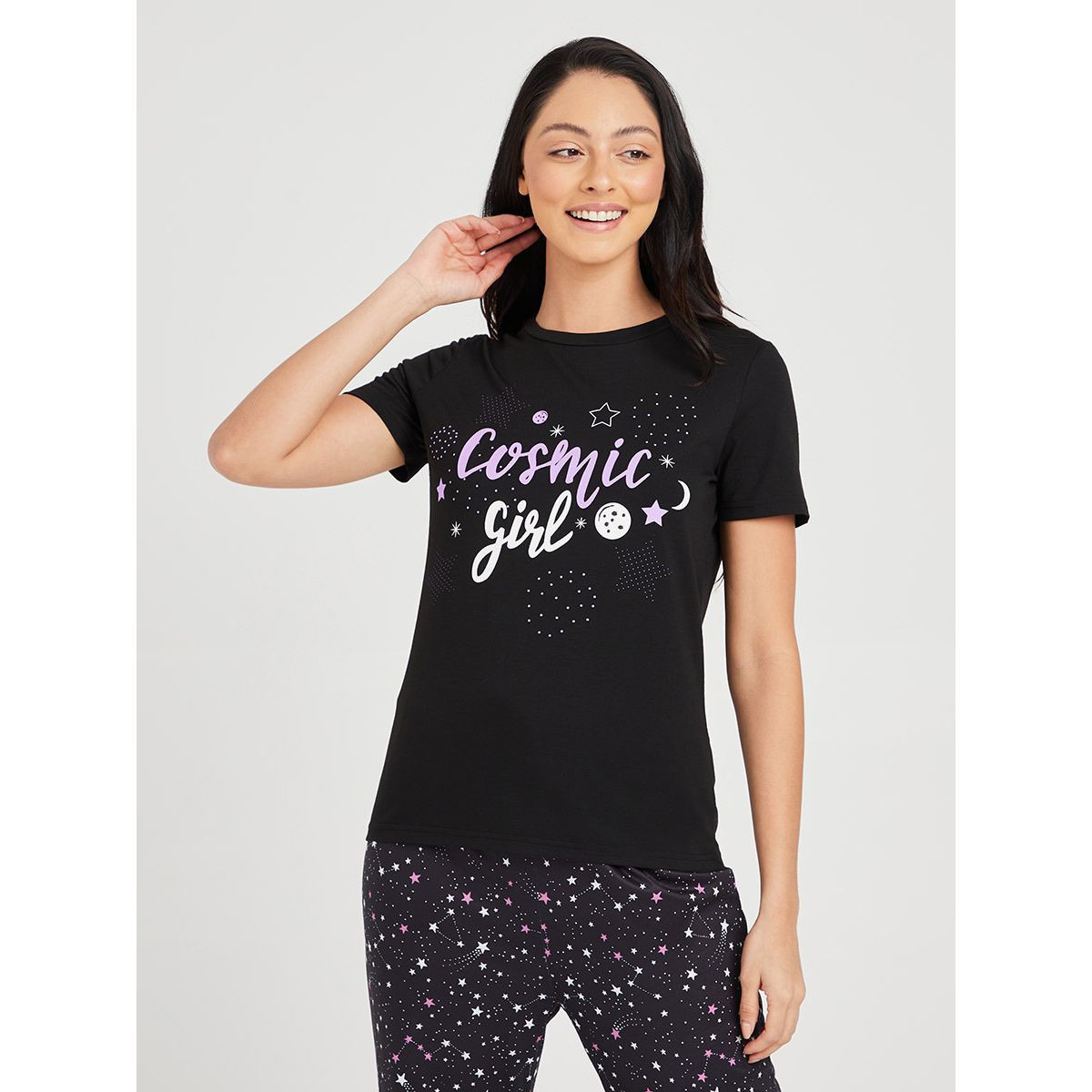 طقم بيجاما ( تيشيرت + بنطال ) من ستايلي-women-clothing-nightwear-pyjamas-longsets-image-2