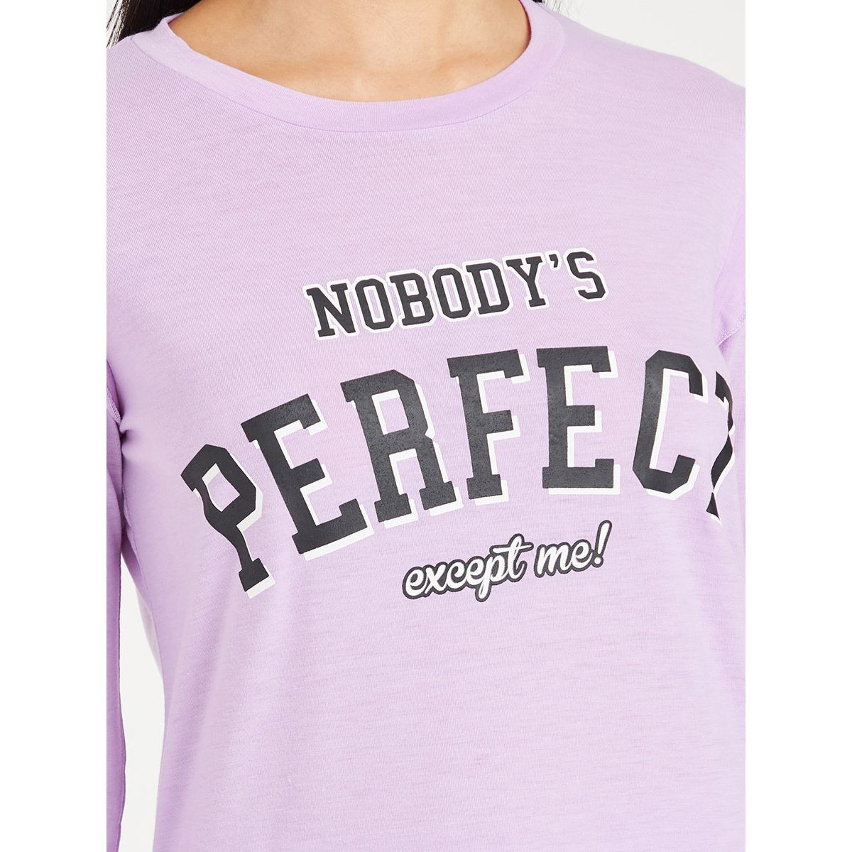 Styli Ruffle Shoulder Slogan Print Long Sleeves T-shirt and Cuff Pyjama Set-women-clothing-nightwear-pyjamas-longsets-image-3