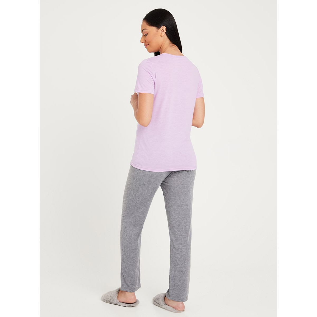 طقم بيجاما من ( تيشيرت + بنطال ) من ستايلي-women-clothing-nightwear-pyjamas-longsets-image-5