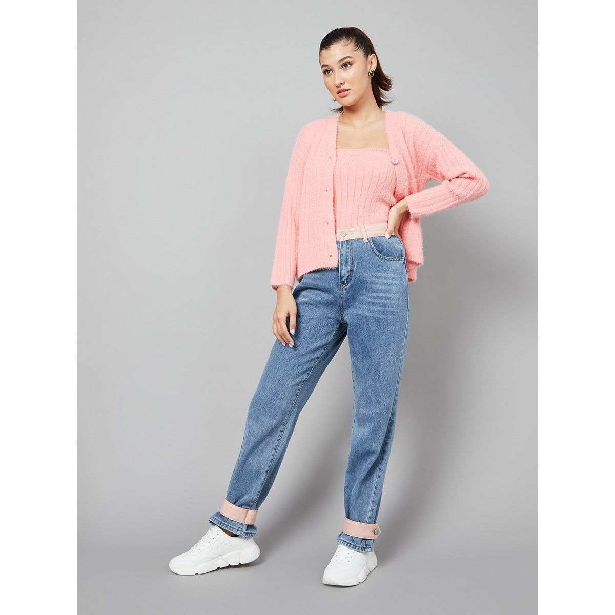 طقم من 2 ( كارديغان + بلوزة ) من ستايلي-women-winterwear-cardigansandjumpers-cardigans-image-2
