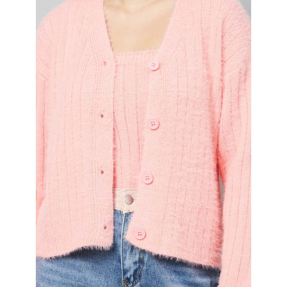 طقم من 2 ( كارديغان + بلوزة ) من ستايلي-women-winterwear-cardigansandjumpers-cardigans-image-5