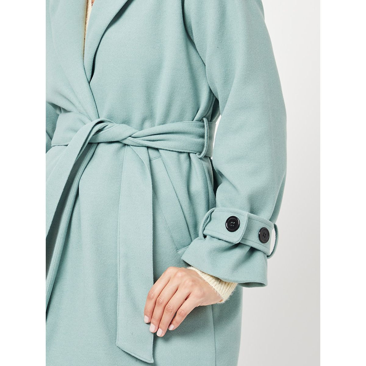 Styli Longline Wool Like Coat with Self Tie Belt-women-winterwear-coatsandjackets-jackets-image-3