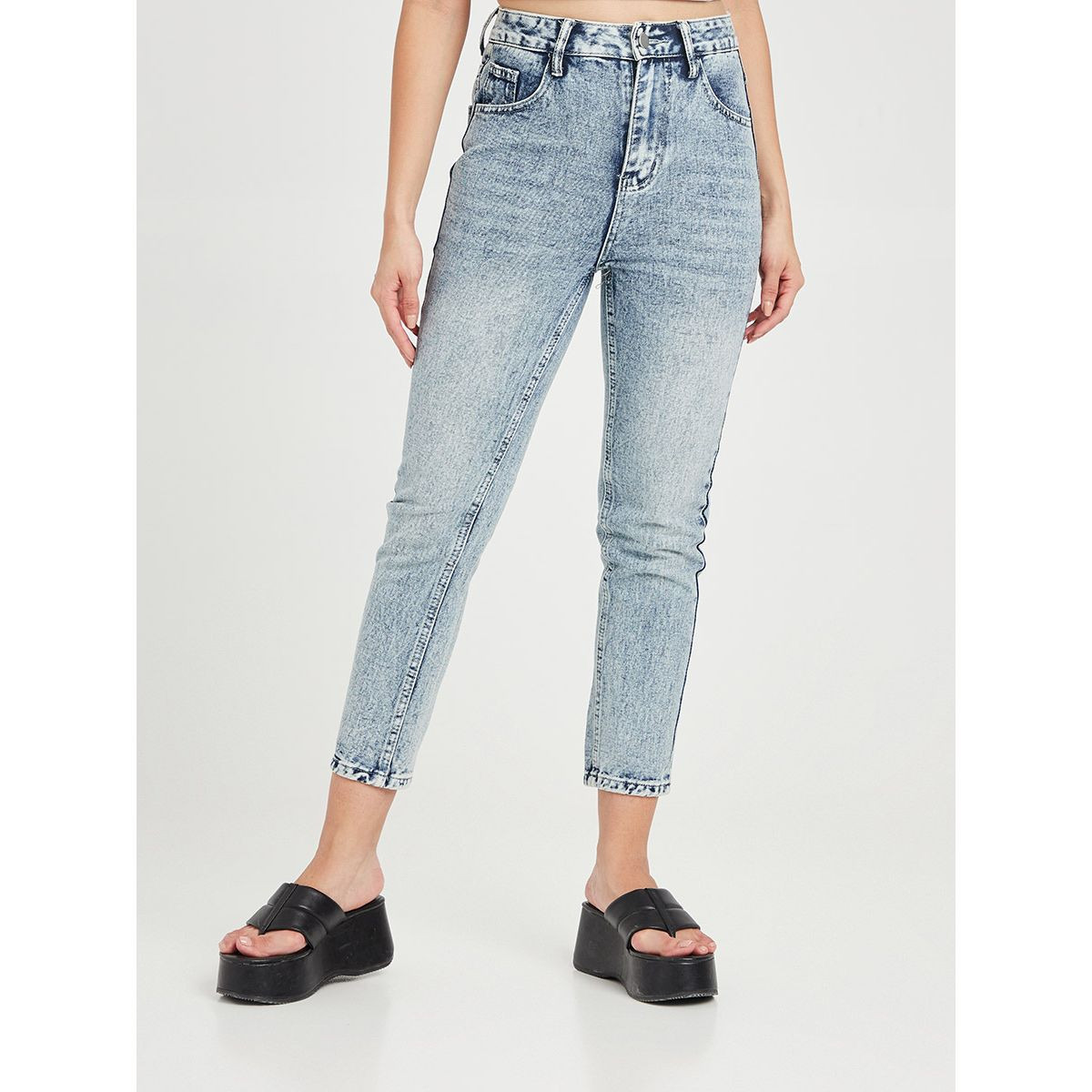 Styli High Waist Cropped Skinny Jeans with Belt Loops-women-clothing-bottoms-jeans-image-1