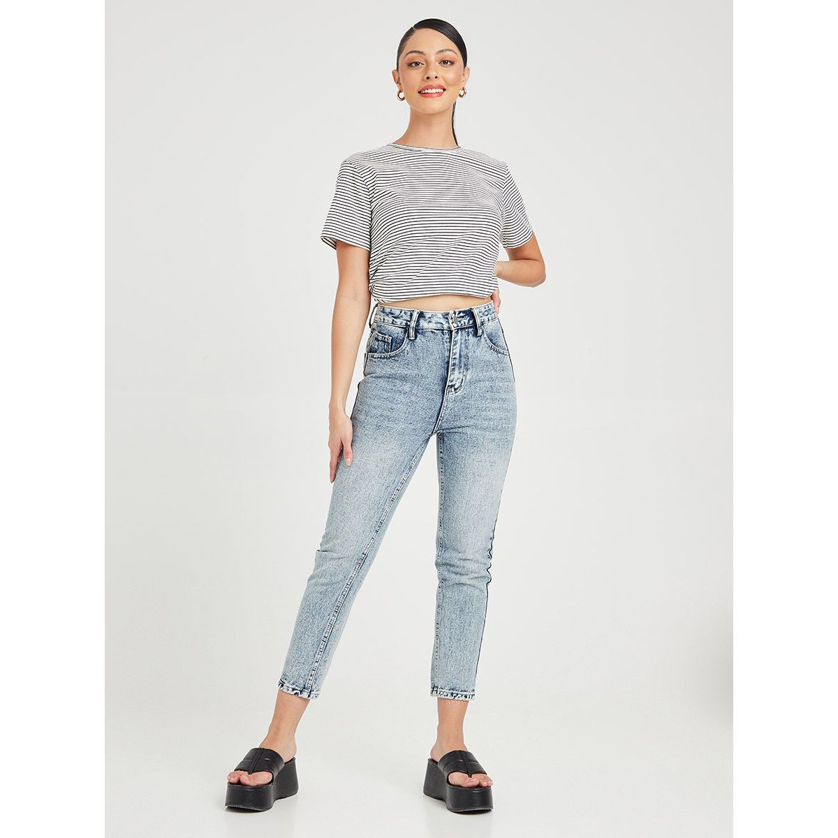 Styli High Waist Cropped Skinny Jeans with Belt Loops-women-clothing-bottoms-jeans-image-2