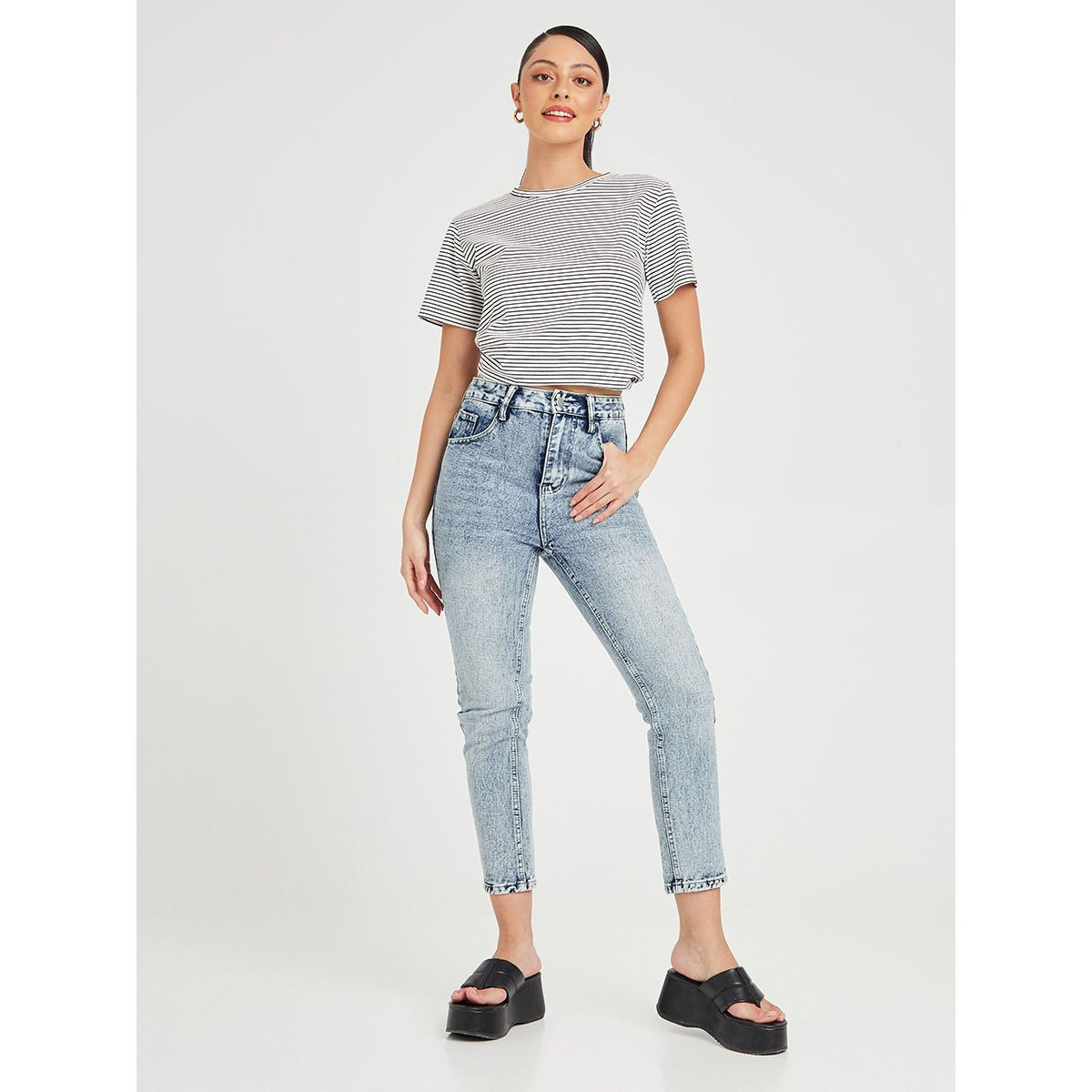 Styli High Waist Cropped Skinny Jeans with Belt Loops-women-clothing-bottoms-jeans-image-5