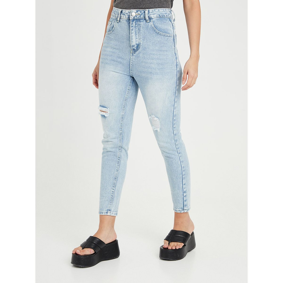 جينز بخصر عالي من ستايلي-women-clothing-bottoms-jeans-image-1