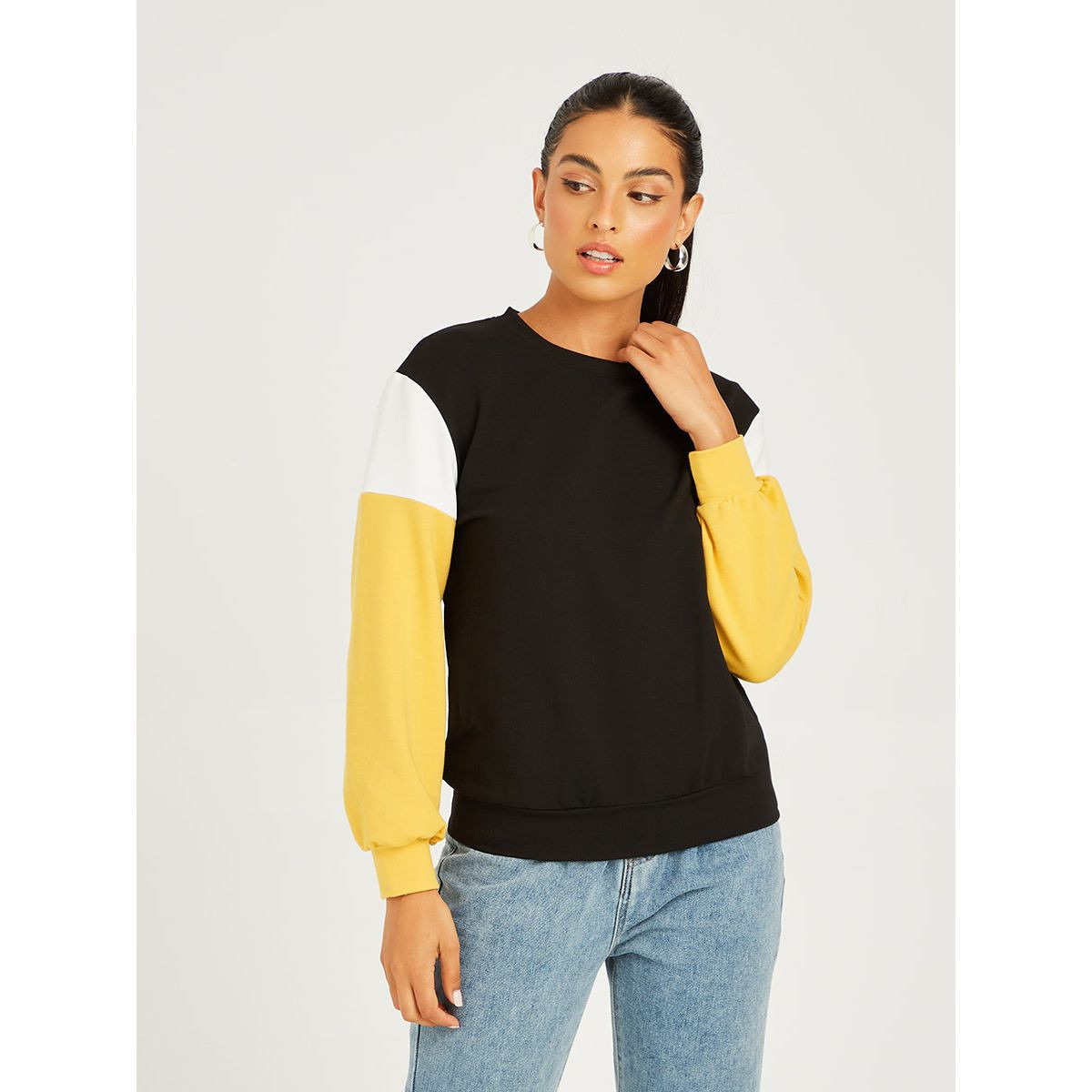 سويت شيرت باكمام طويلة من ستايلي-women-clothing-hoodiesandsweatshirts-sweatshirts-image-1