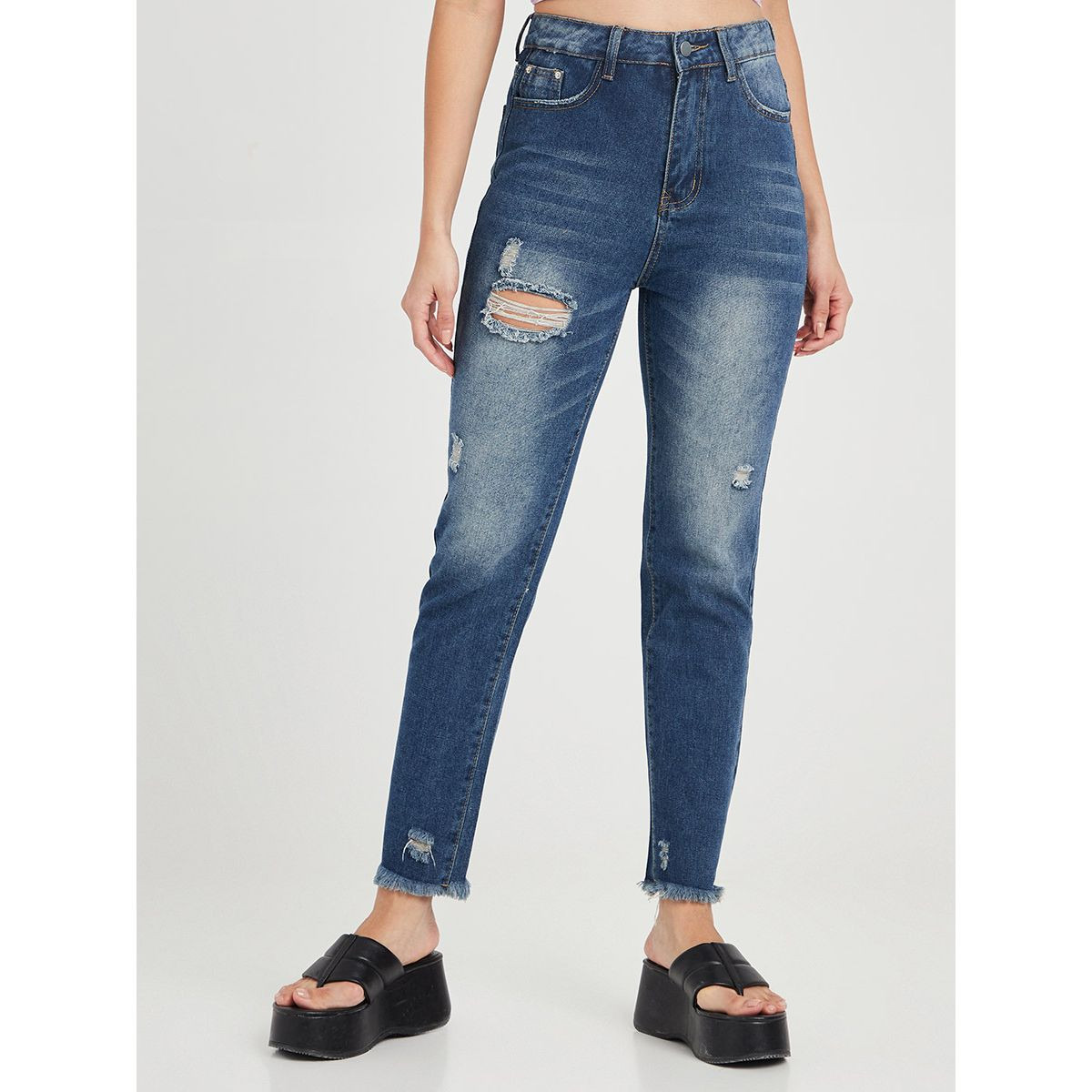 جينز بقصة ضيقة وخصر عالي من ستايلي-women-clothing-bottoms-jeans-image-1