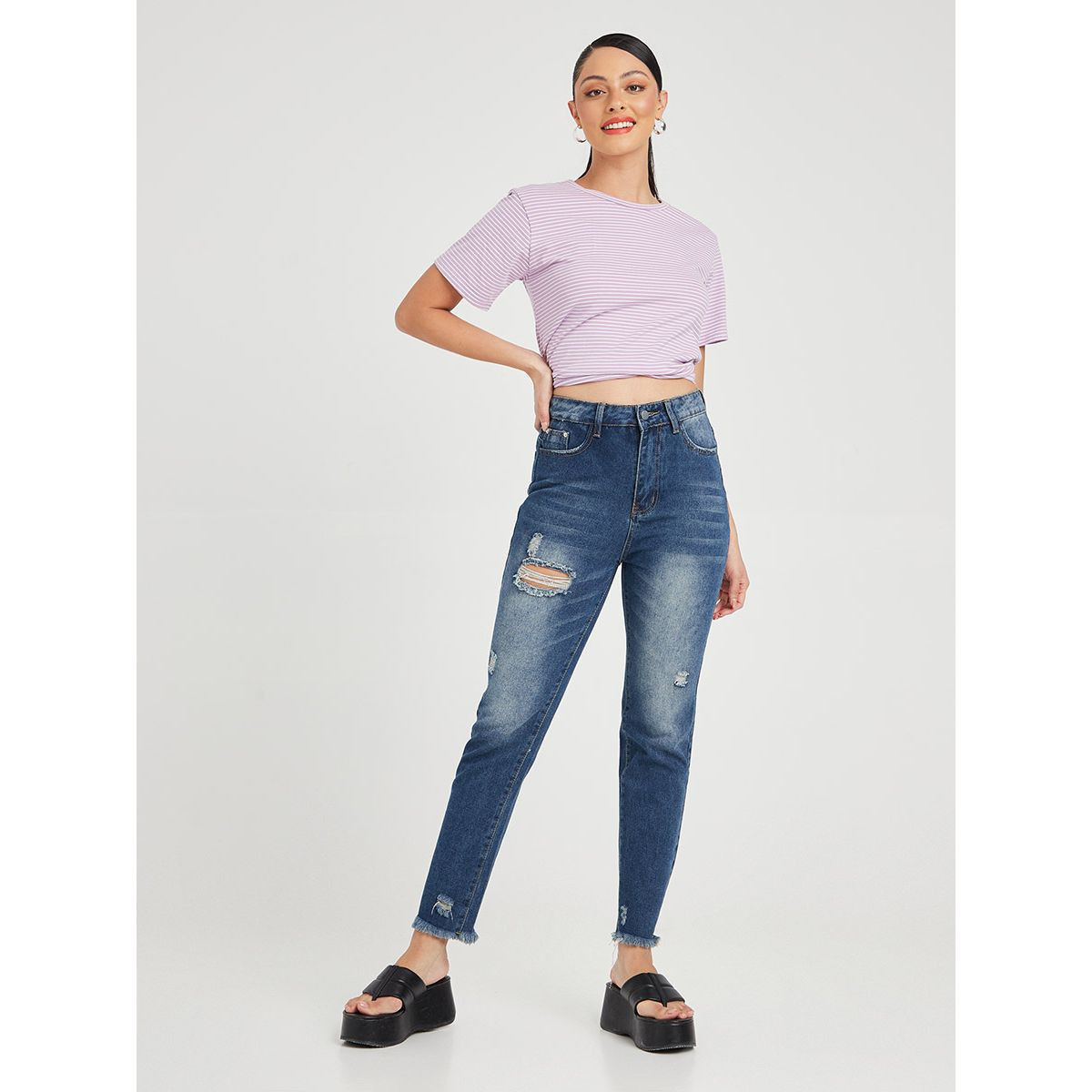 جينز بقصة ضيقة وخصر عالي من ستايلي-women-clothing-bottoms-jeans-image-2