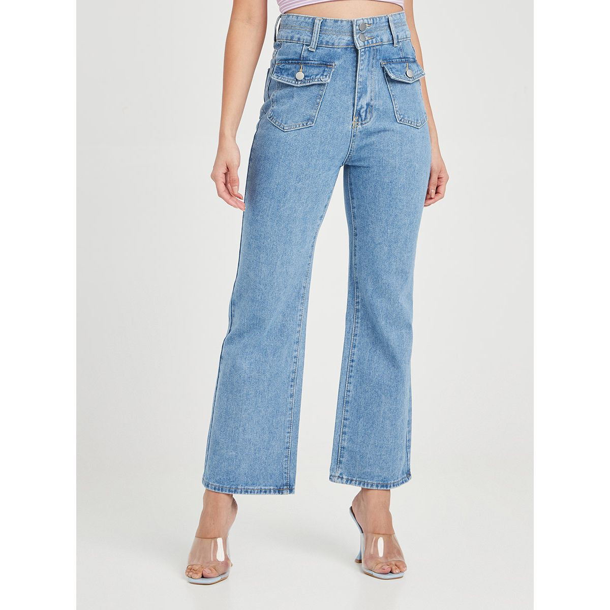 جينز بخصر عالي من ستايلي-women-clothing-bottoms-jeans-image-1