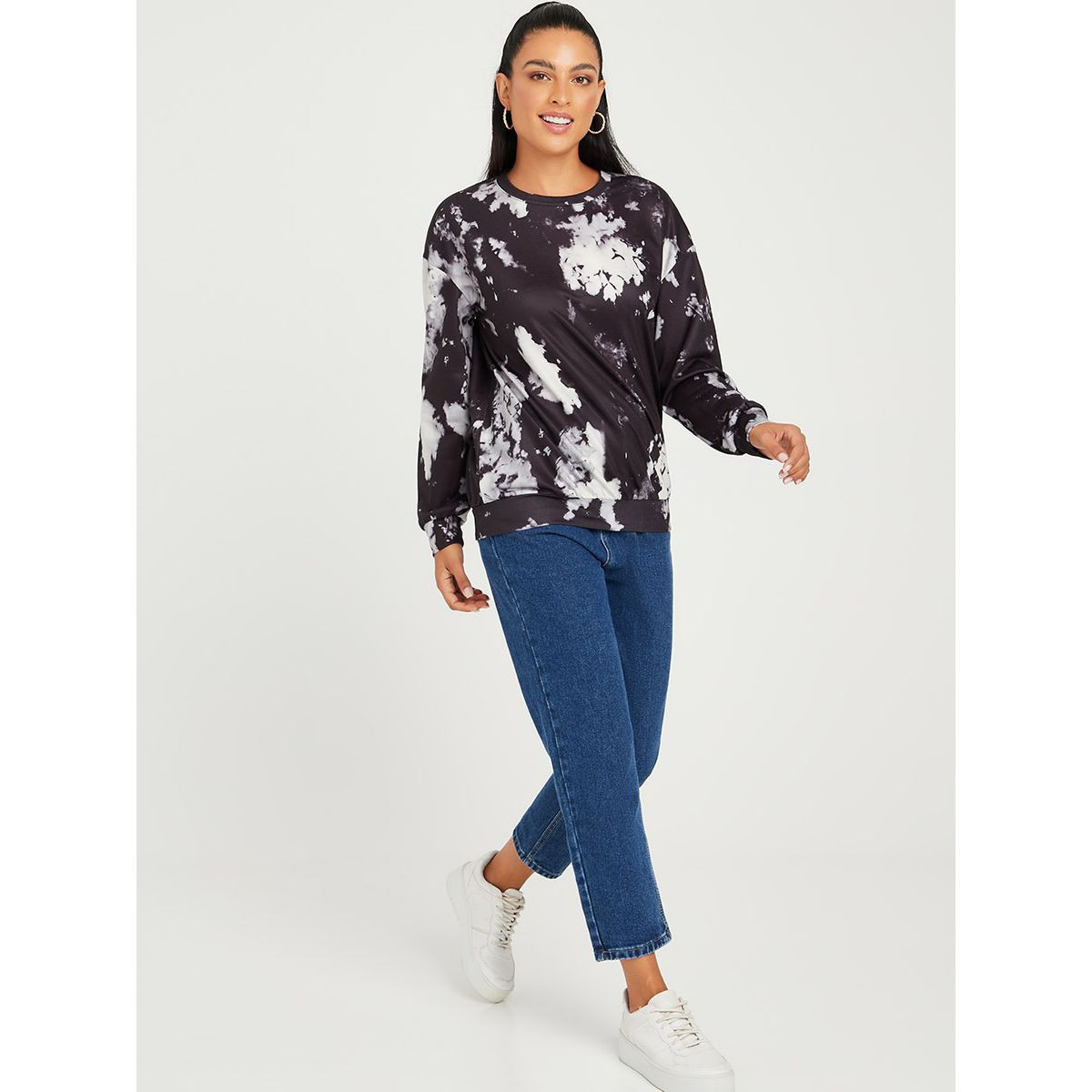 سويت شيرت مطبع بألوان مصبوغة من ستايلي-women-clothing-hoodiesandsweatshirts-sweatshirts-image-3