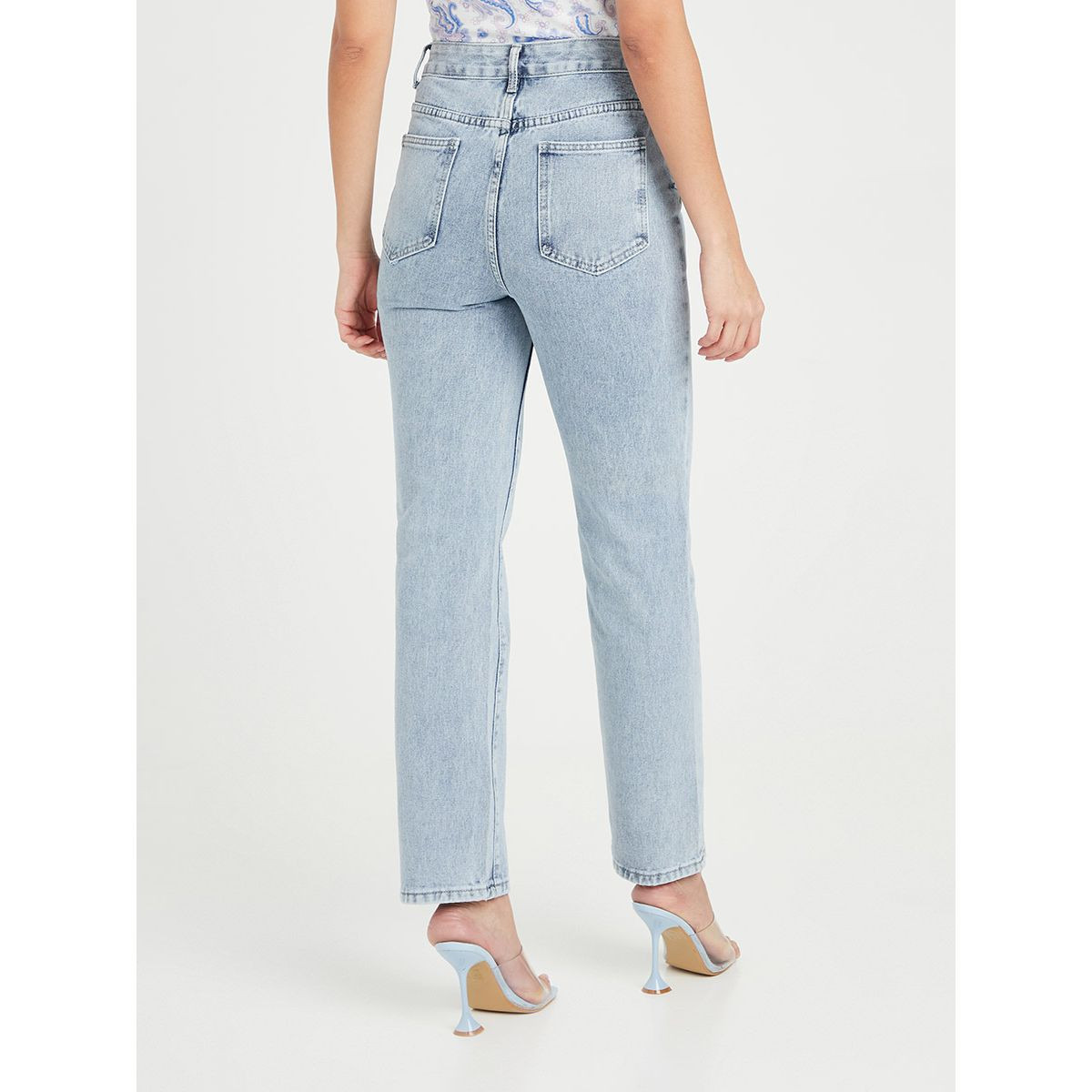 Styli Mid Rise Straight Leg Jeans with Pocket and Belt Loops-women-clothing-bottoms-jeans-image-4