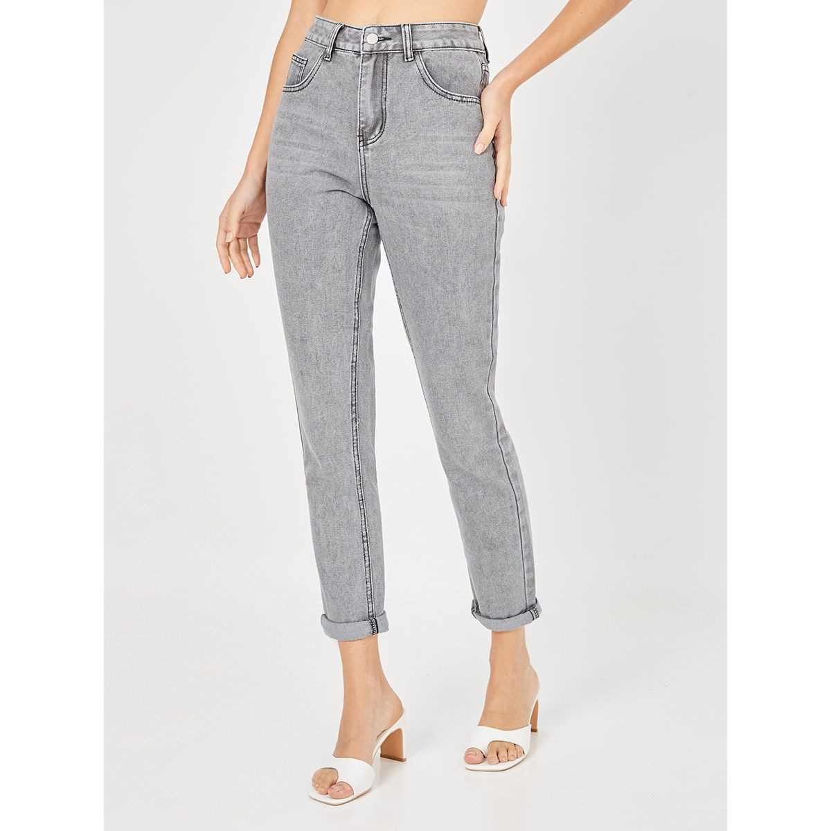 جينز مزين بحواف مطوية من ستايلي-women-clothing-bottoms-jeans-image-1
