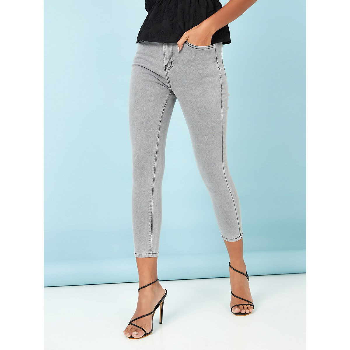جينز بقصة ضيقة ودرزات من ستايلي-women-clothing-bottoms-jeans-image-1