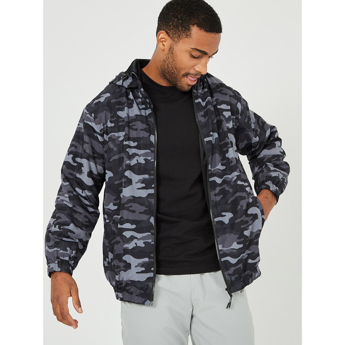 Styli All Over Camo Print Active Jacket with Zip Detail-men-clothing-jacketsandblazers-jackets-image-1