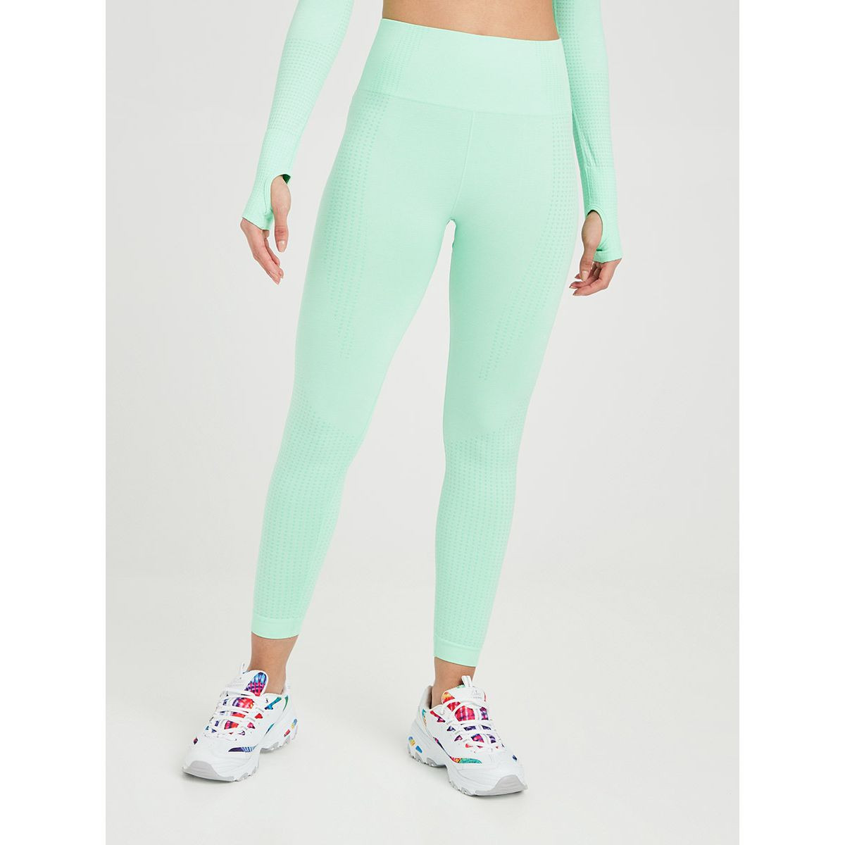 Styli Melange Long Sleeves Top and Leggings Active Set-sports-women-clothing-trackpantsandtracksuits-image-4