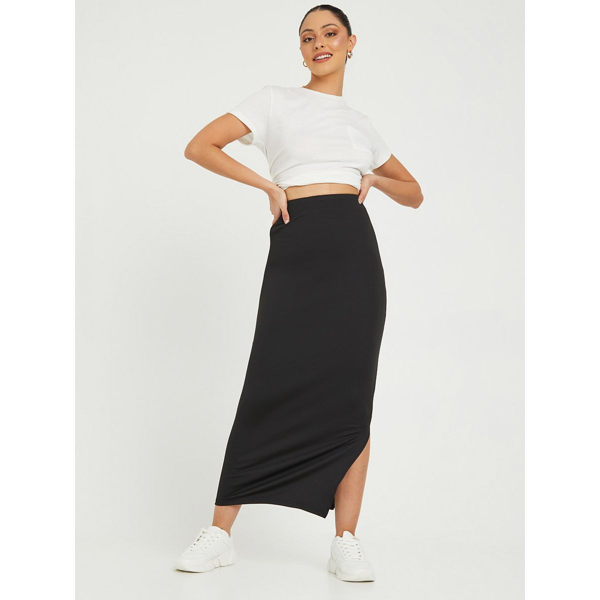 تنورة طويلة بفتحة جانبية من ستايلي-women-clothing-skirts-image-3