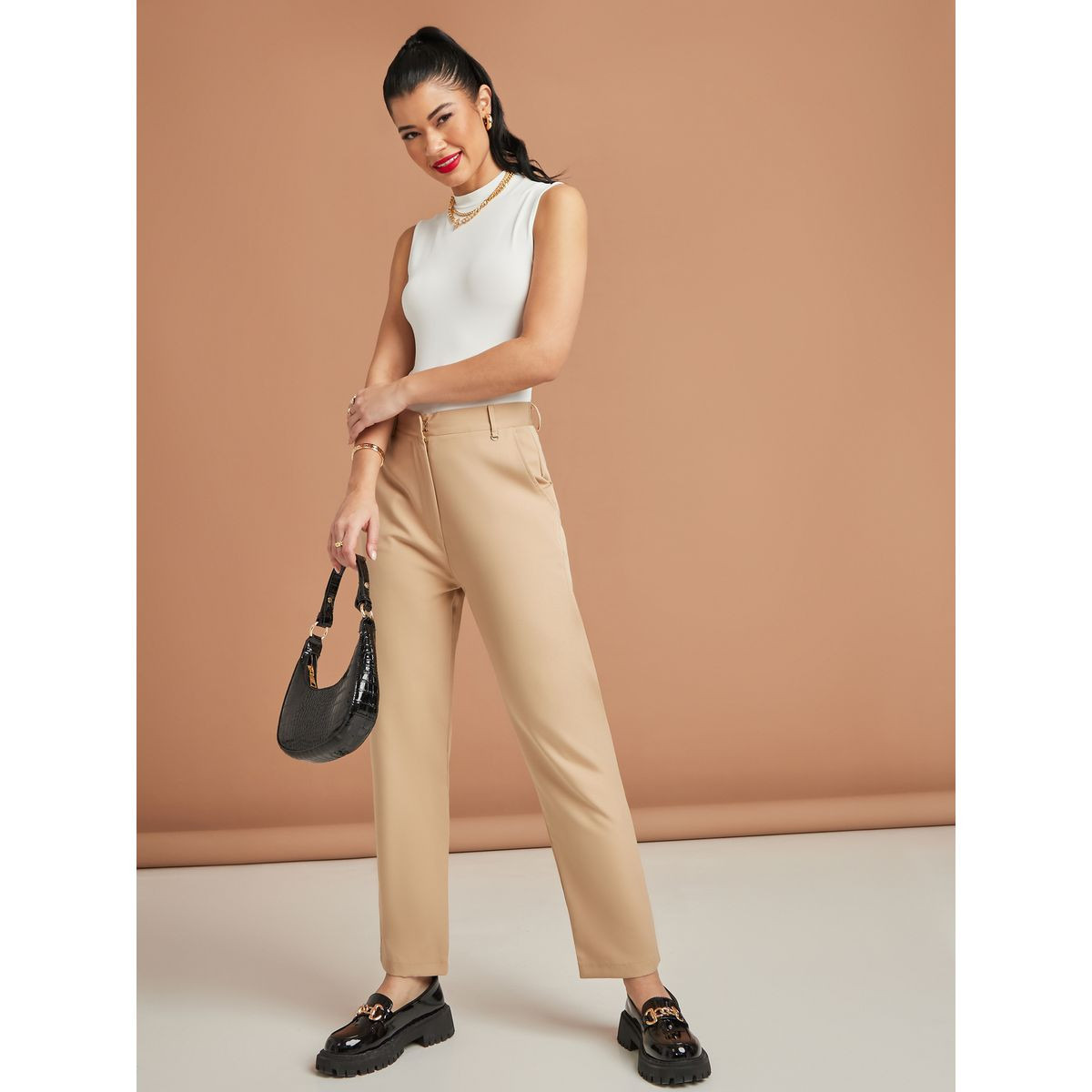 بنطال سادة بقصة سليم فت-women-clothing-trousers-image-2