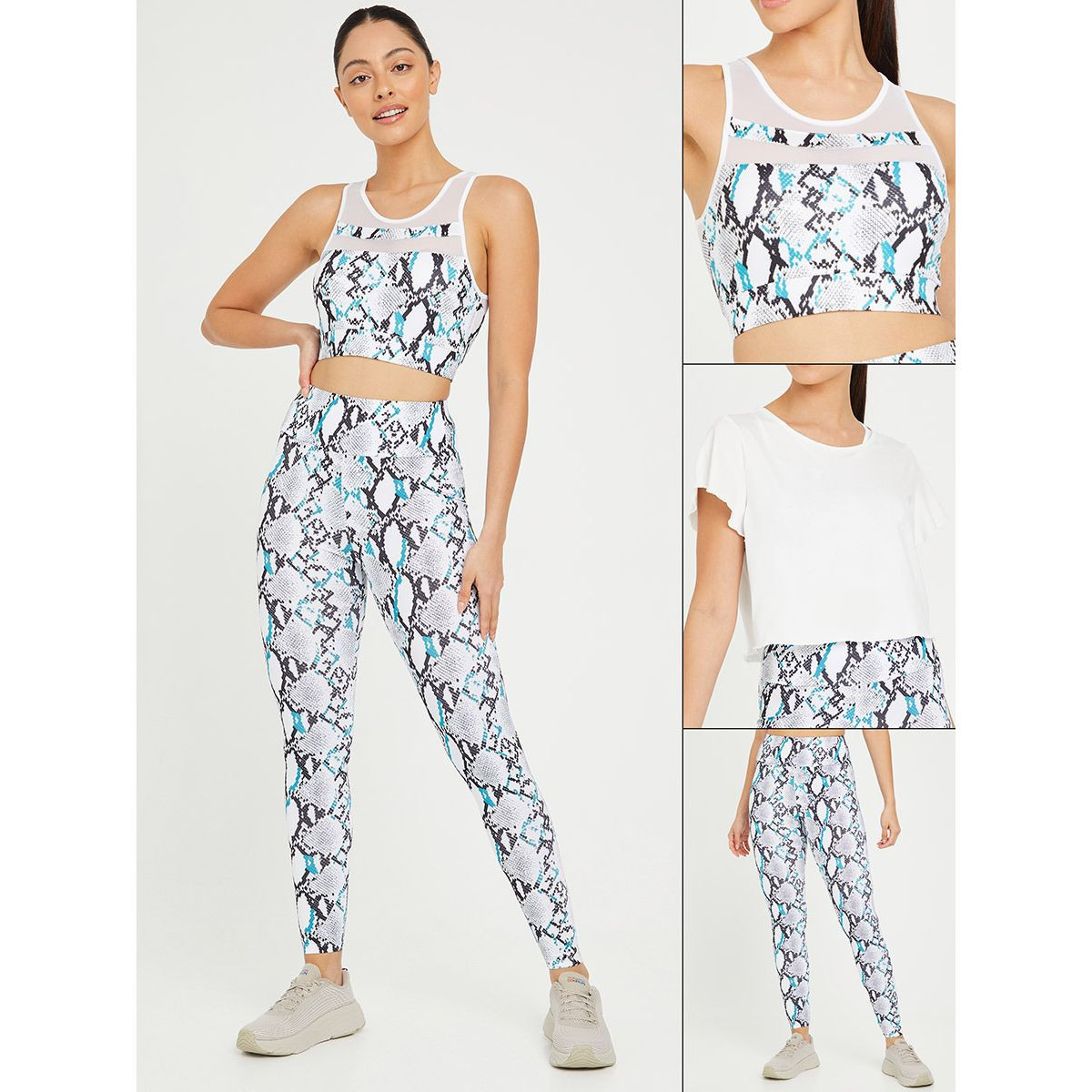 طقم من 3 ( صدرية رياضية + تيشيرت + ليقنز ) من ستايلي-sports-women-clothing-trackpantsandtracksuits-image-1