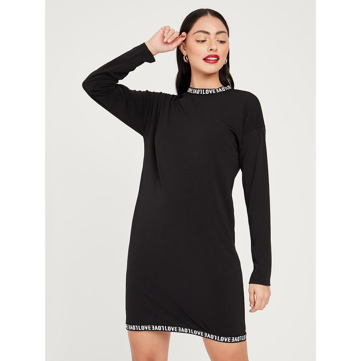 فستان قصير باكمام طويلة من ستايلي-women-clothing-dresses-image-1
