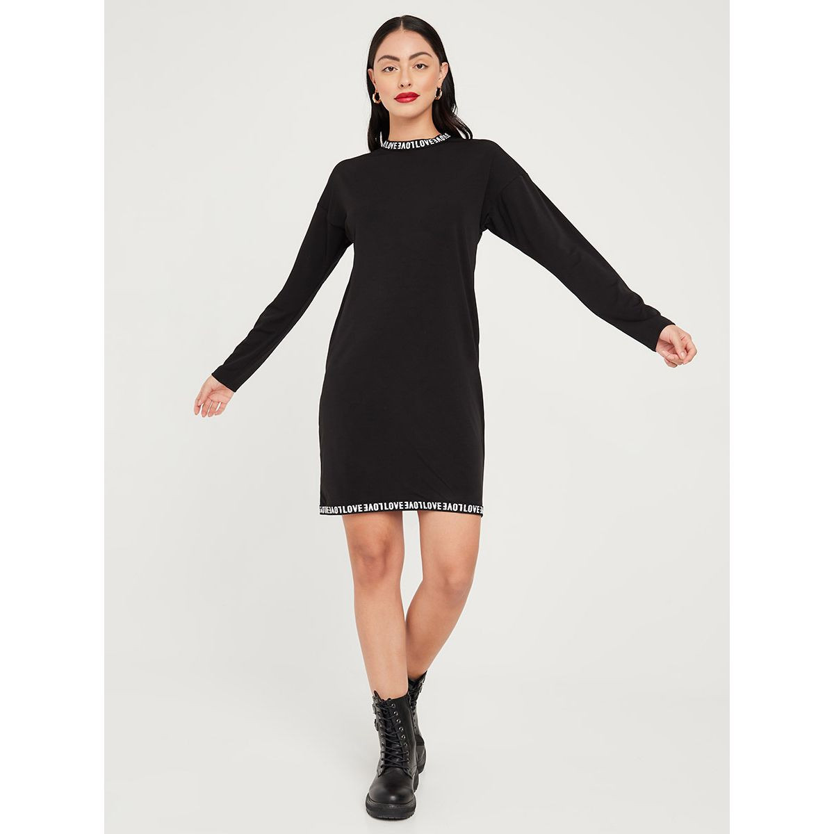 فستان قصير باكمام طويلة من ستايلي-women-clothing-dresses-image-2