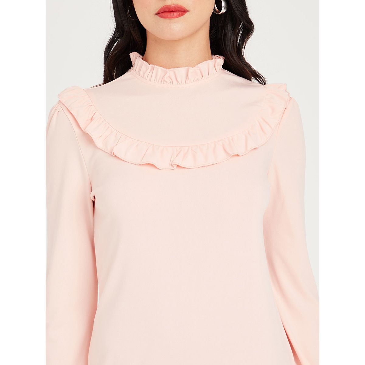 فستان مزين بكشكش واكمام طويلة من ستايلي-women-clothing-dresses-image-3