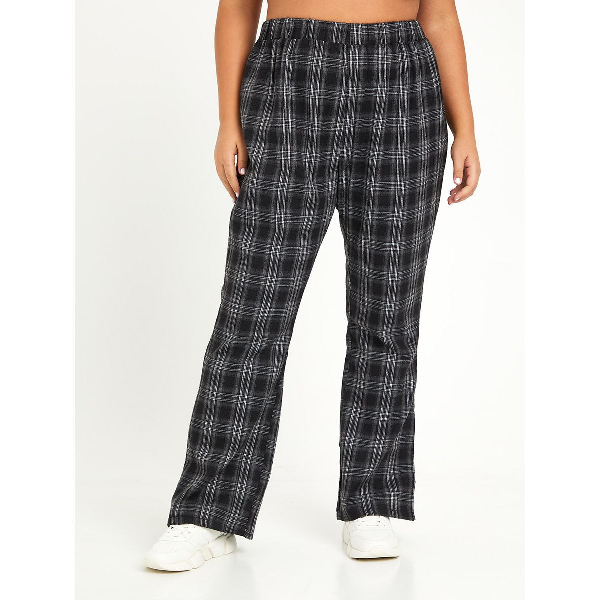 بنطال مخطط بخصر عالي من ستايلي-women-clothing-bottoms-trousers-image-1